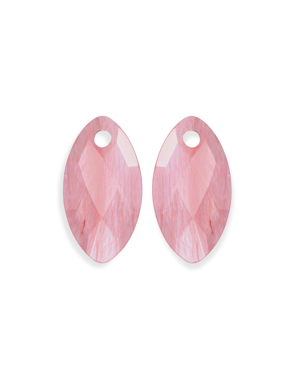 Oorbel Edelstenen Leaf Cherry Quartz - Oorbel Edelstenen Leaf Cherry Quartz