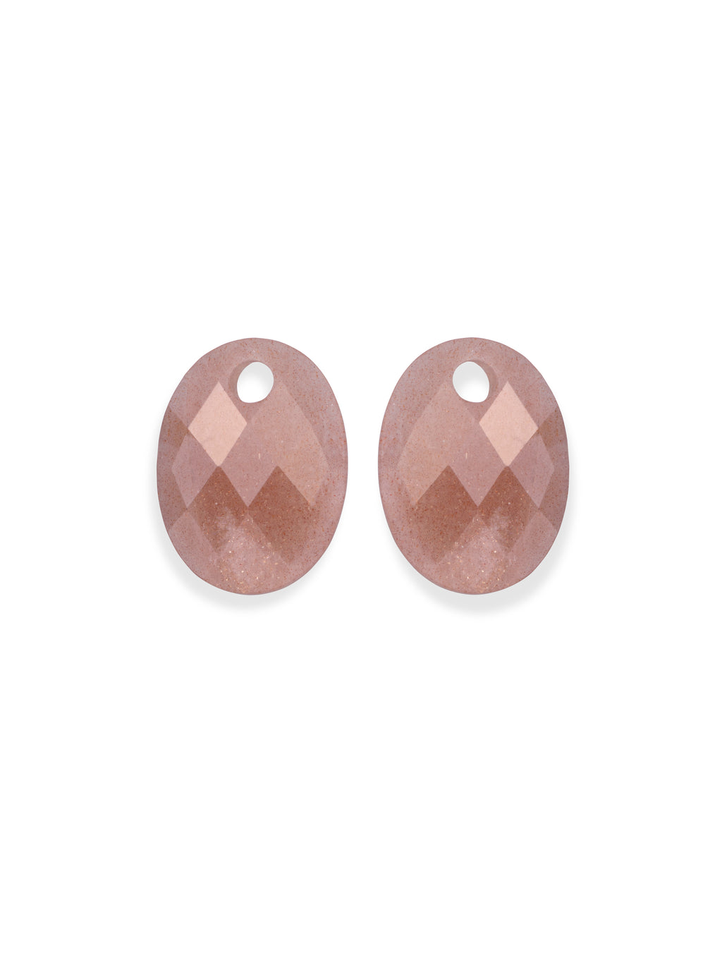Oorbel Edelstenen Medium Oval Sunstone - Oorbel Edelstenen Medium Oval Sunstone
