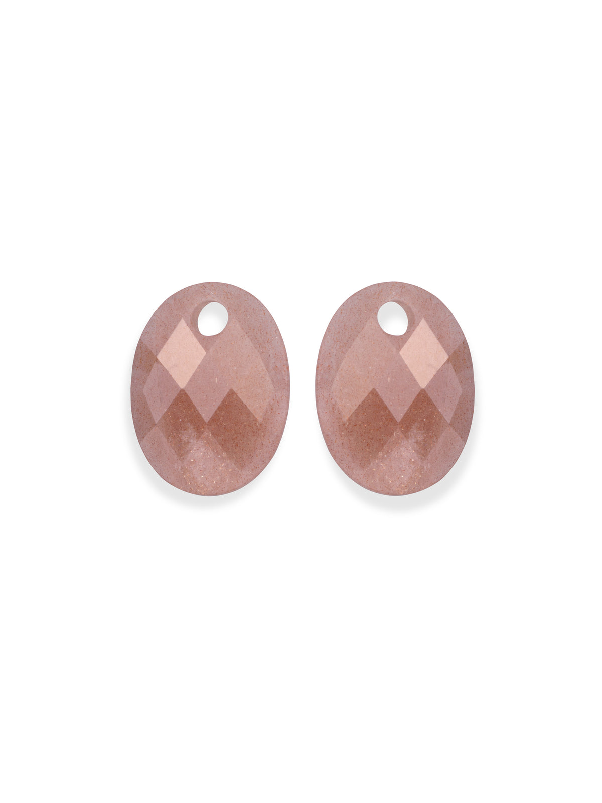 Oorbel Edelstenen Medium Oval Sunstone - Oorbel Edelstenen Medium Oval Sunstone