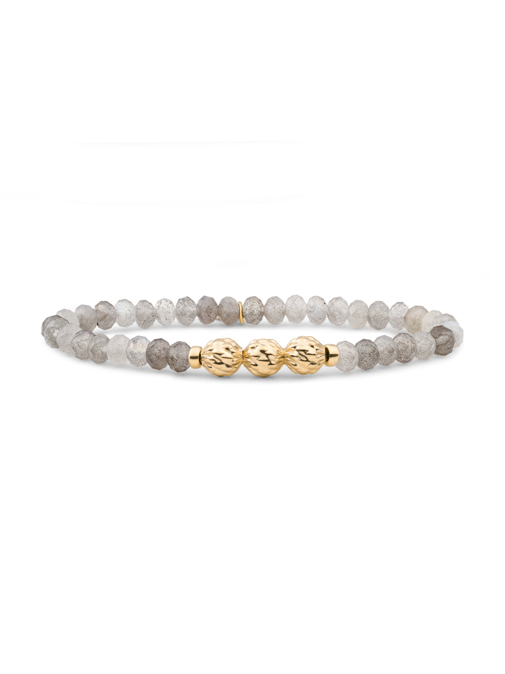 Fuse Beads Armband Labradorite - Gold Plated