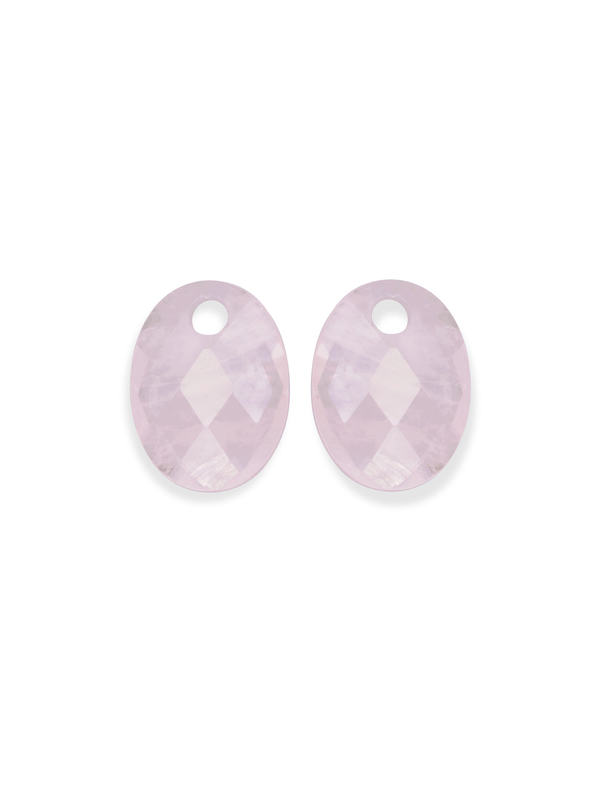 Oorbel Edelstenen Medium Oval Rose Quartz - Oorbel Edelstenen Medium Oval Rose Quartz