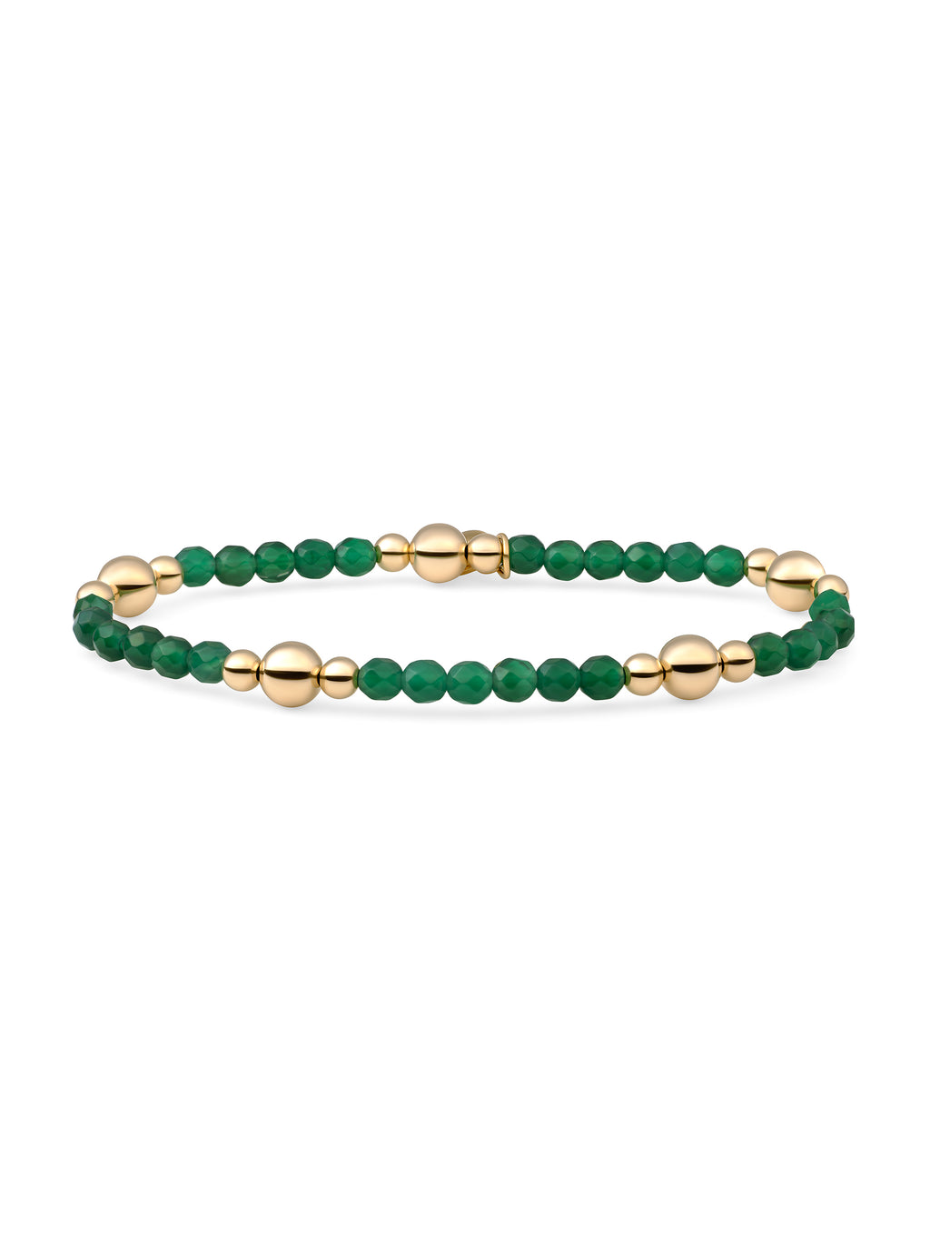 Bold Mix Armband Green Onyx - 0.00 / 0.00 / Rhodium Plated