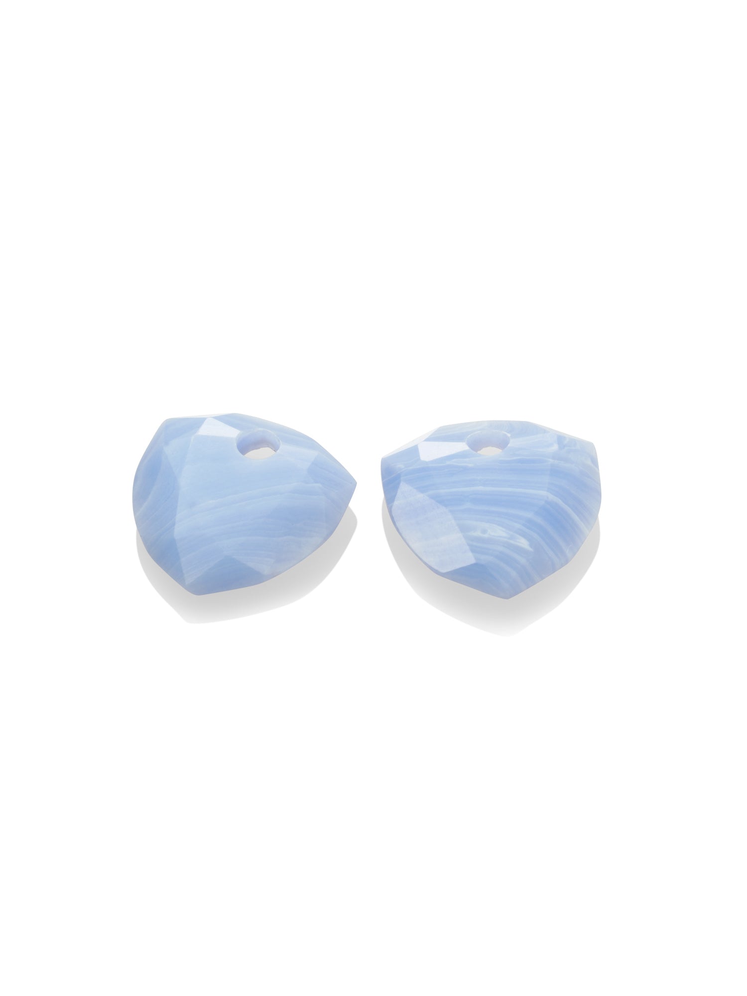 Oorbel Edelstenen Trillion Cut Blue Lace Agate - Oorbel Edelstenen Trillion Cut Blue Lace Agate