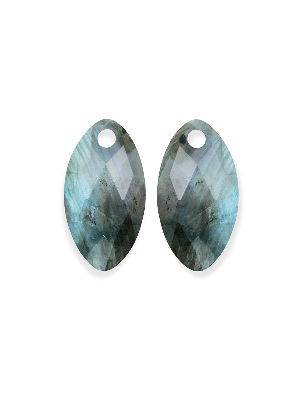 Oorbel Edelstenen Leaf Labradorite - Oorbel Edelstenen Leaf Labradorite