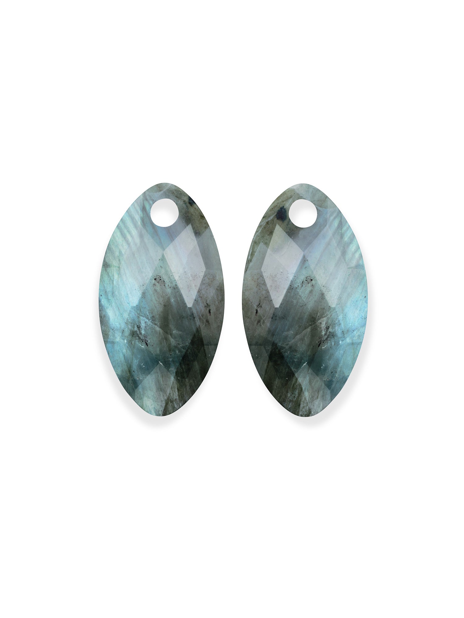 Oorbel Edelstenen Leaf Labradorite - Oorbel Edelstenen Leaf Labradorite