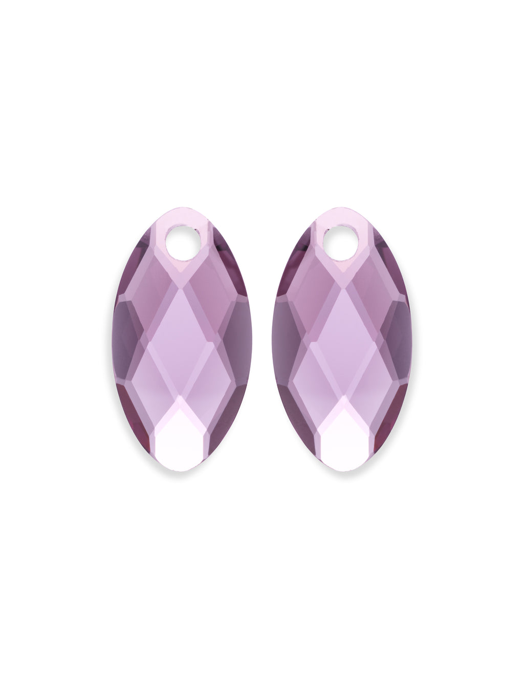 Oorbel Edelstenen Leaf Aubergine Quartz - Oorbel Edelstenen Leaf Aubergine Quartz