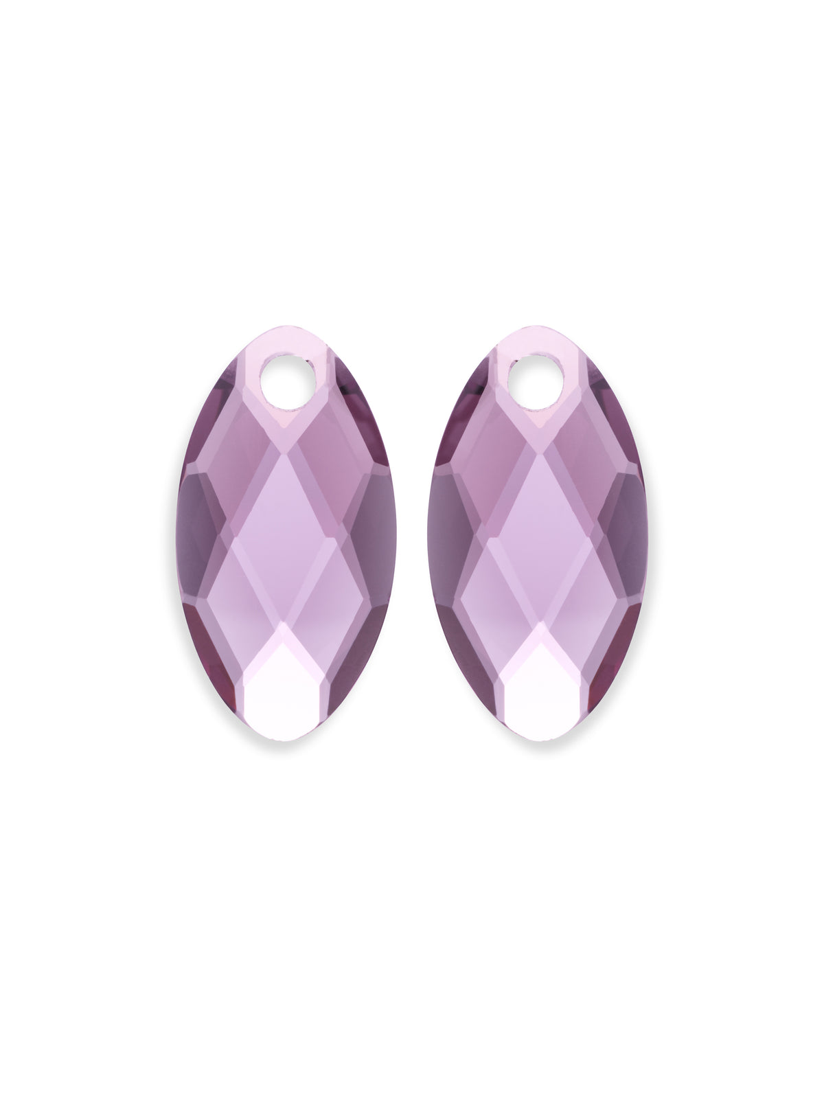 Oorbel Edelstenen Leaf Aubergine Quartz - Oorbel Edelstenen Leaf Aubergine Quartz
