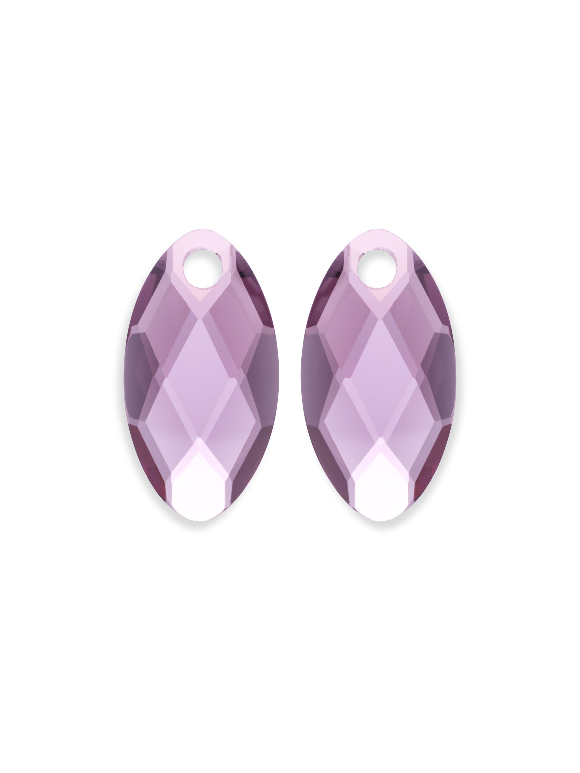 Oorbel Edelstenen Leaf Aubergine Quartz - Oorbel Edelstenen Leaf Aubergine Quartz