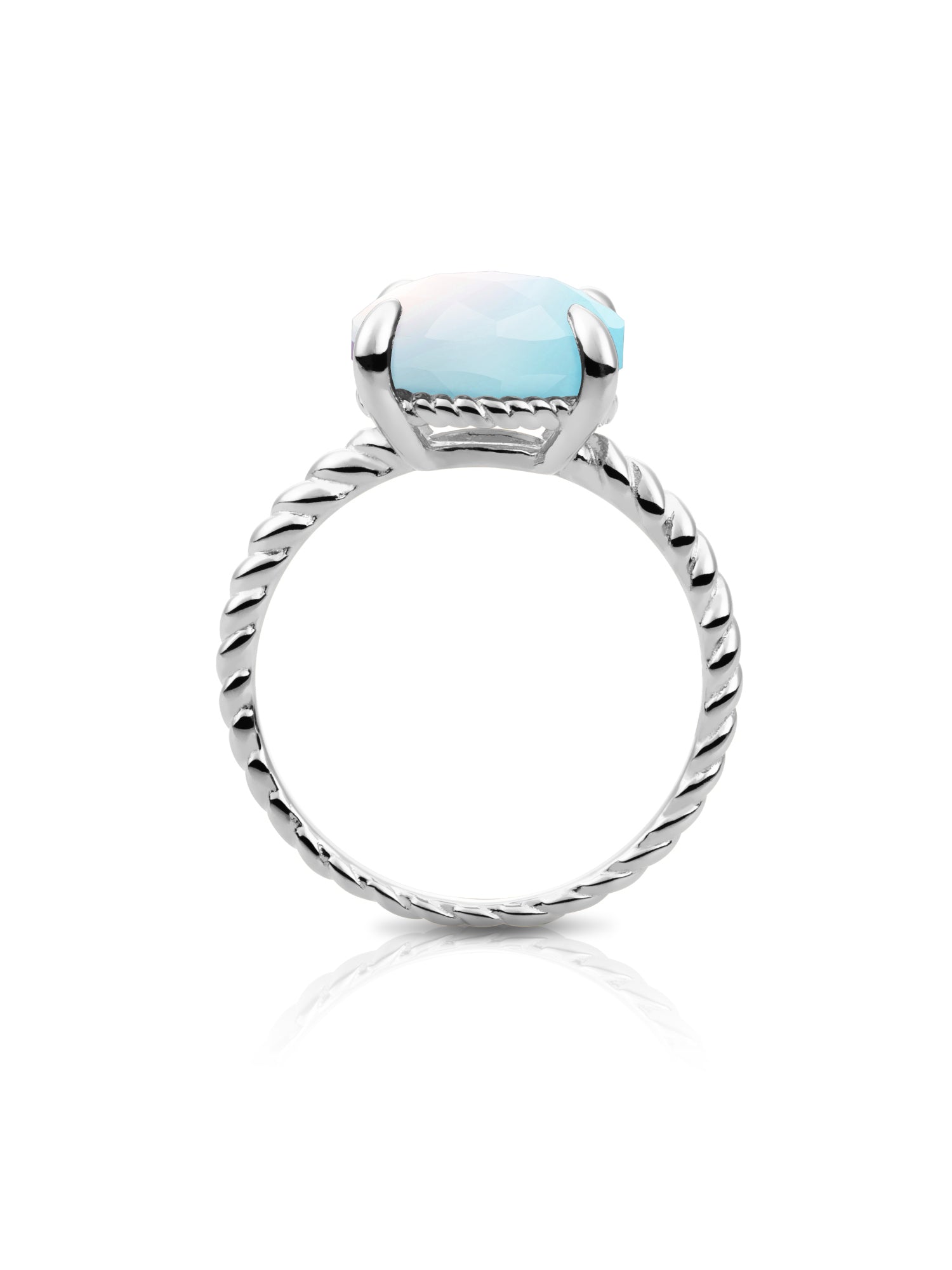 Twist Ring Opalite Zilver