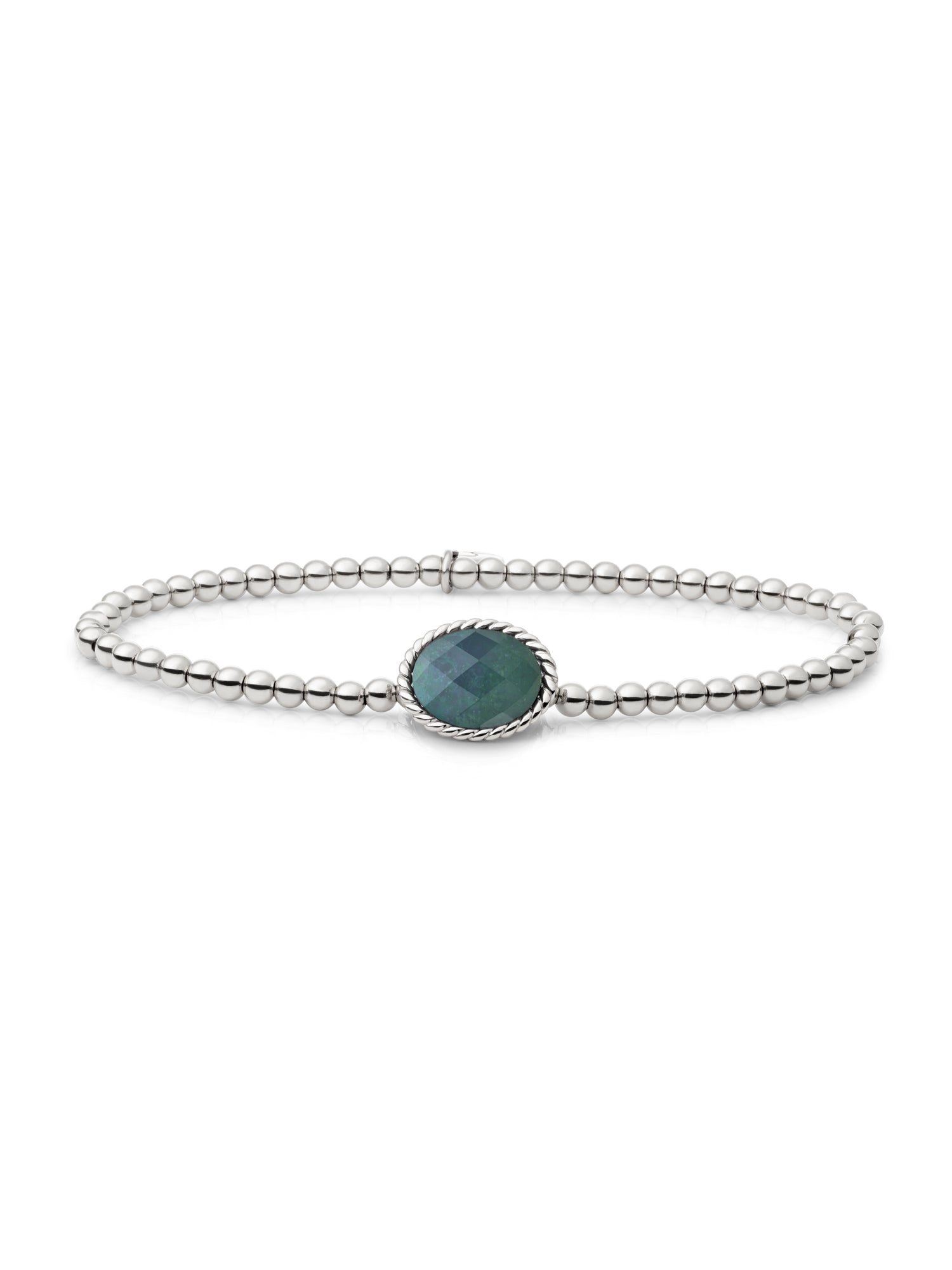 Twist Armband Labradorite - Rhodium Plated