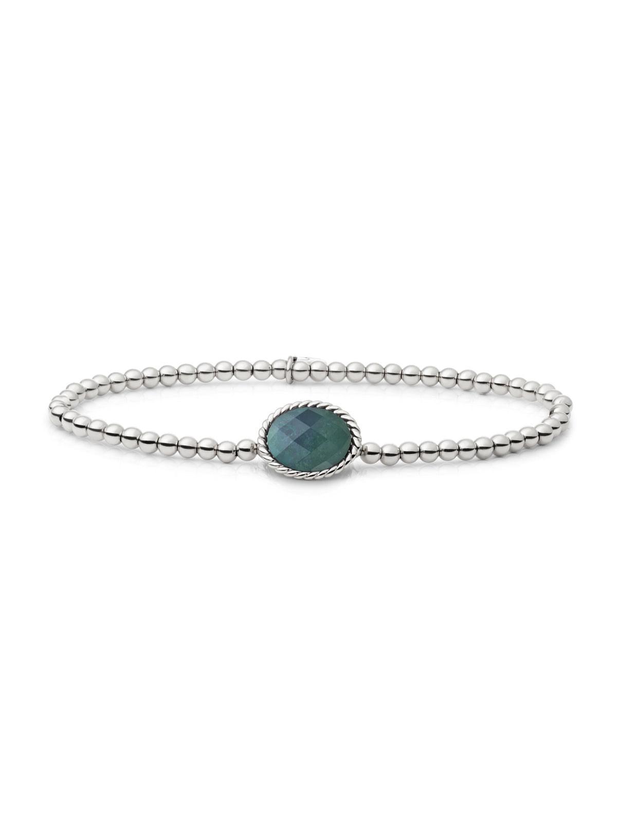 Twist Armband Labradorite - Rhodium Plated
