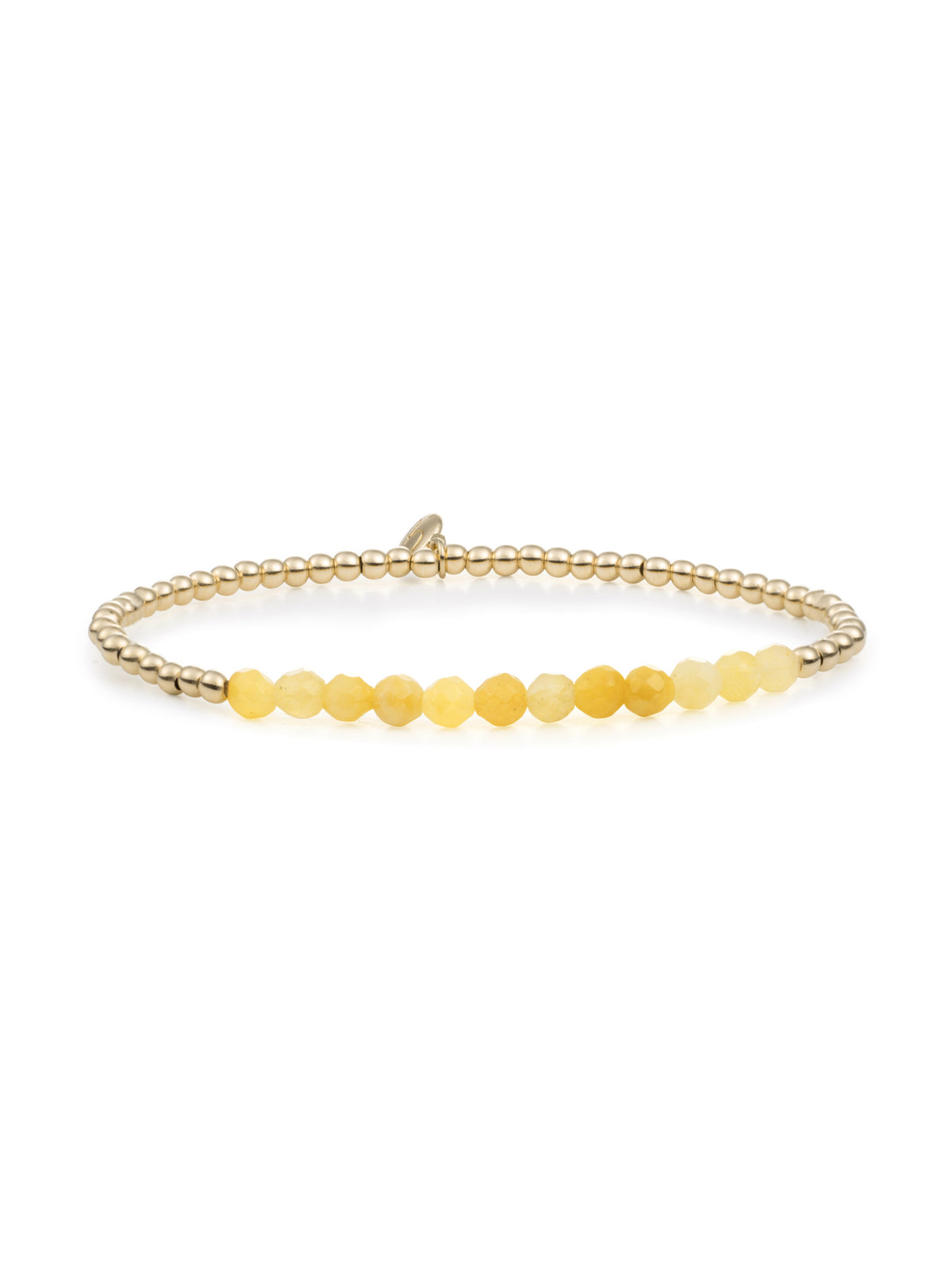 Universe Armband Yellow Jade - Gold Plated