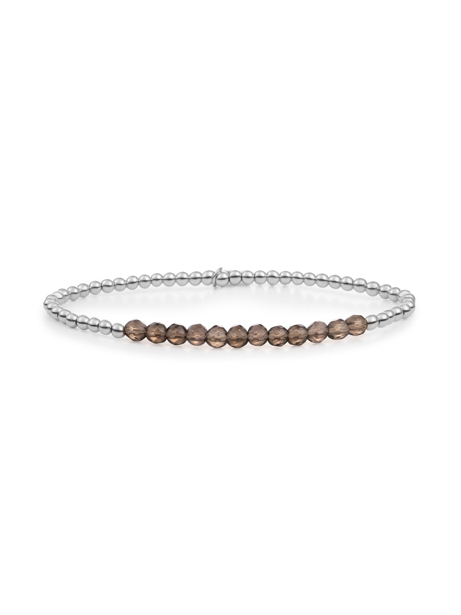 Universe Armband Smoky Quartz - Rhodium Plated