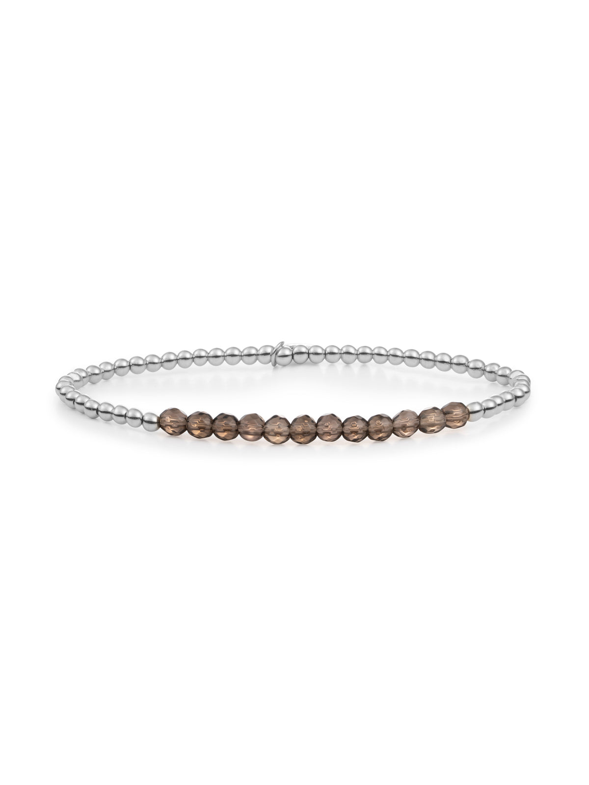 Universe Armband Smoky Quartz - Rhodium Plated