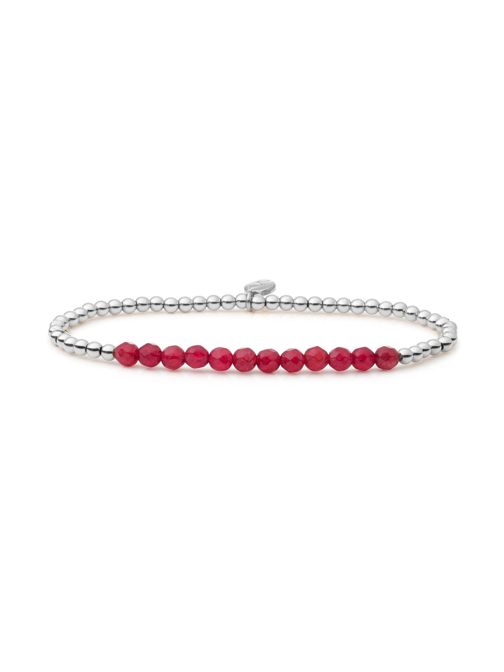 Universe Armband Red Jade - 0.00 / 0.00 / Rhodium Plated