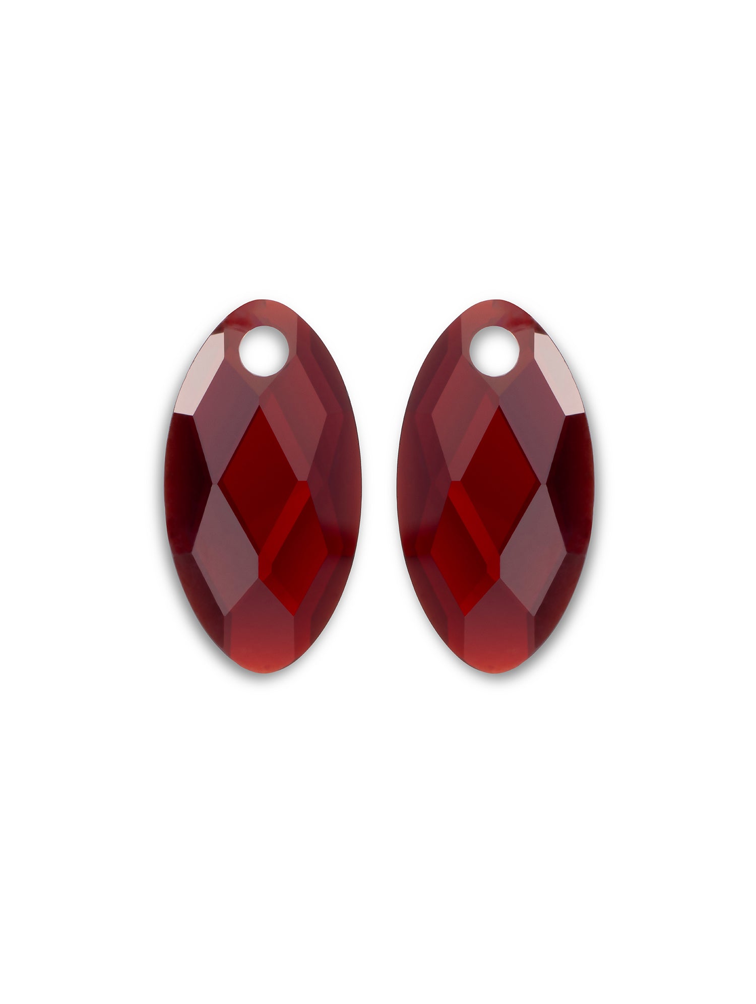 Oorbel Edelstenen Leaf Ruby Quartz - Oorbel Edelstenen Leaf Ruby Quartz