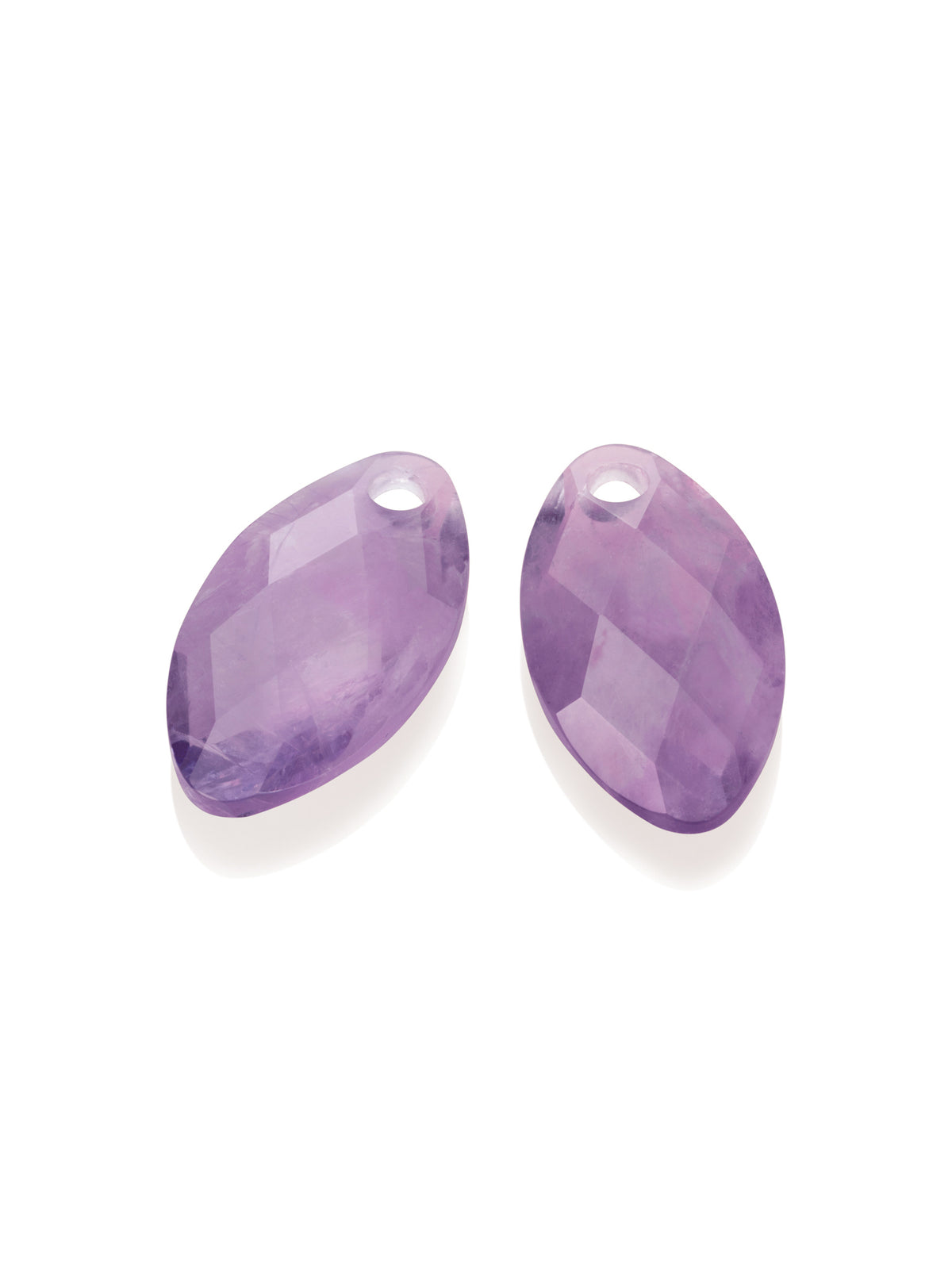 Oorbel Edelstenen Leaf Amethyst