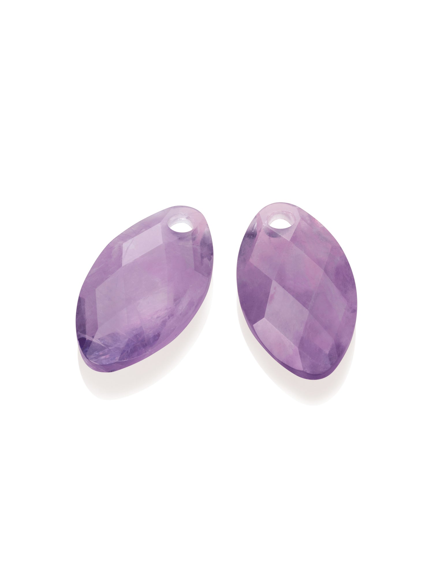 Oorbel Edelstenen Leaf Amethyst - Oorbel Edelstenen Leaf Amethyst
