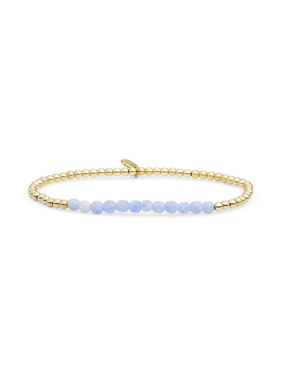 Universe Armband Blue Lace Agate - Gold Plated