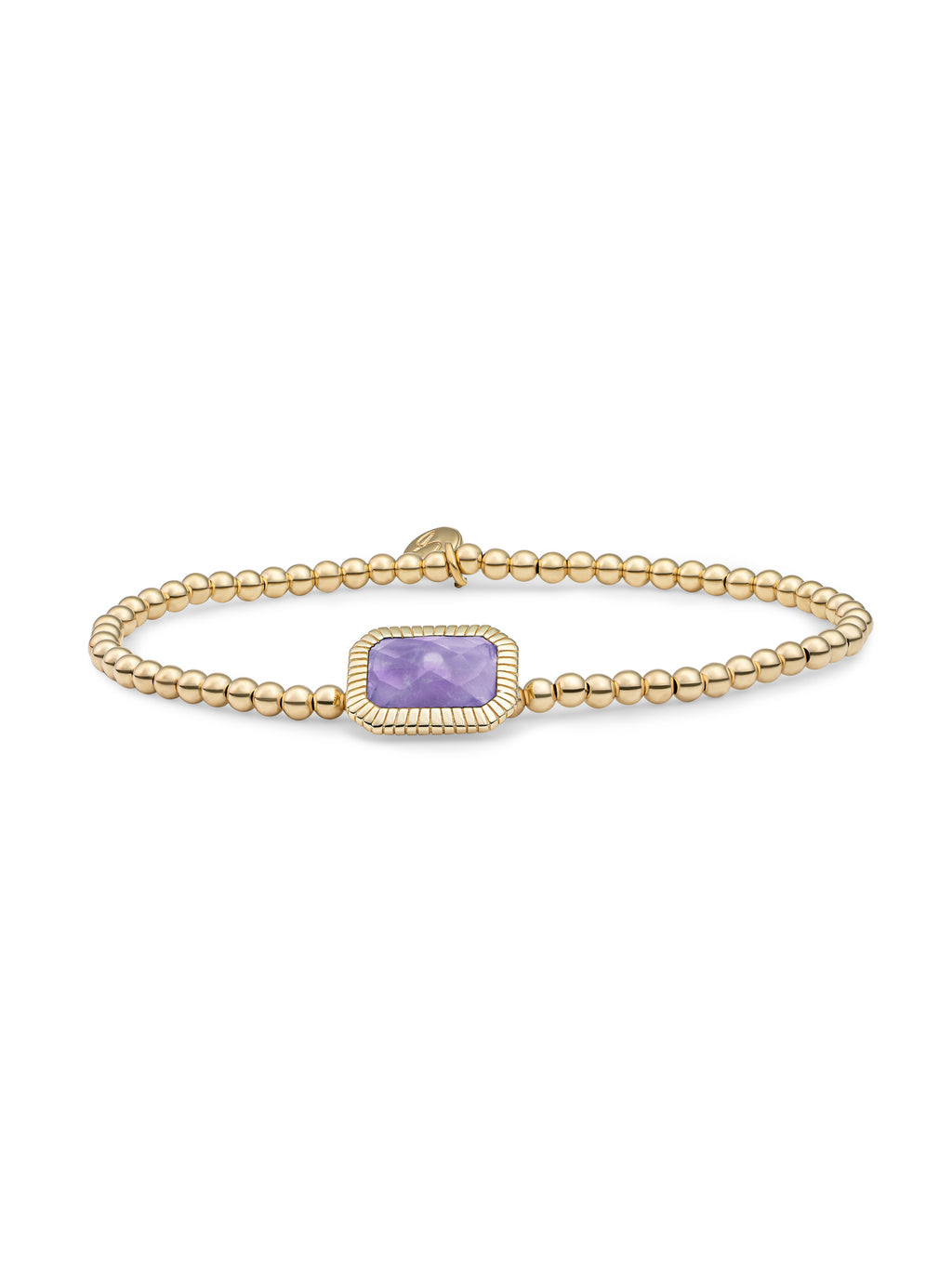 Baguette Armband Amethyst - Gold Plated