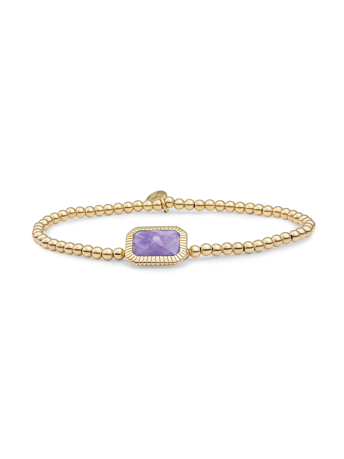 Baguette Armband Amethyst - Gold Plated