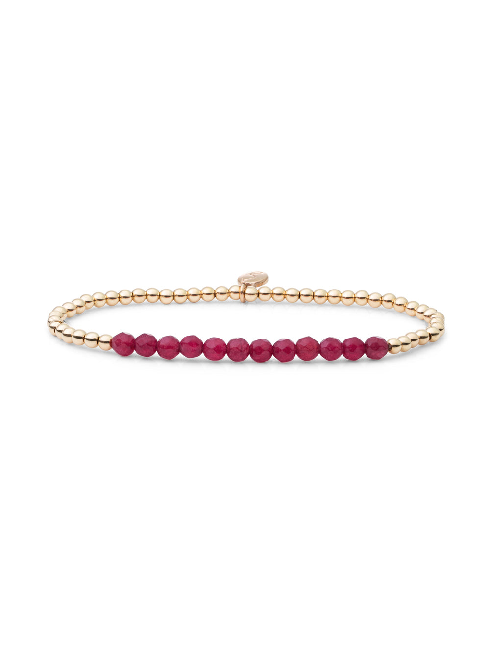 Universe Armband Fuchsia Jade - Gold Plated