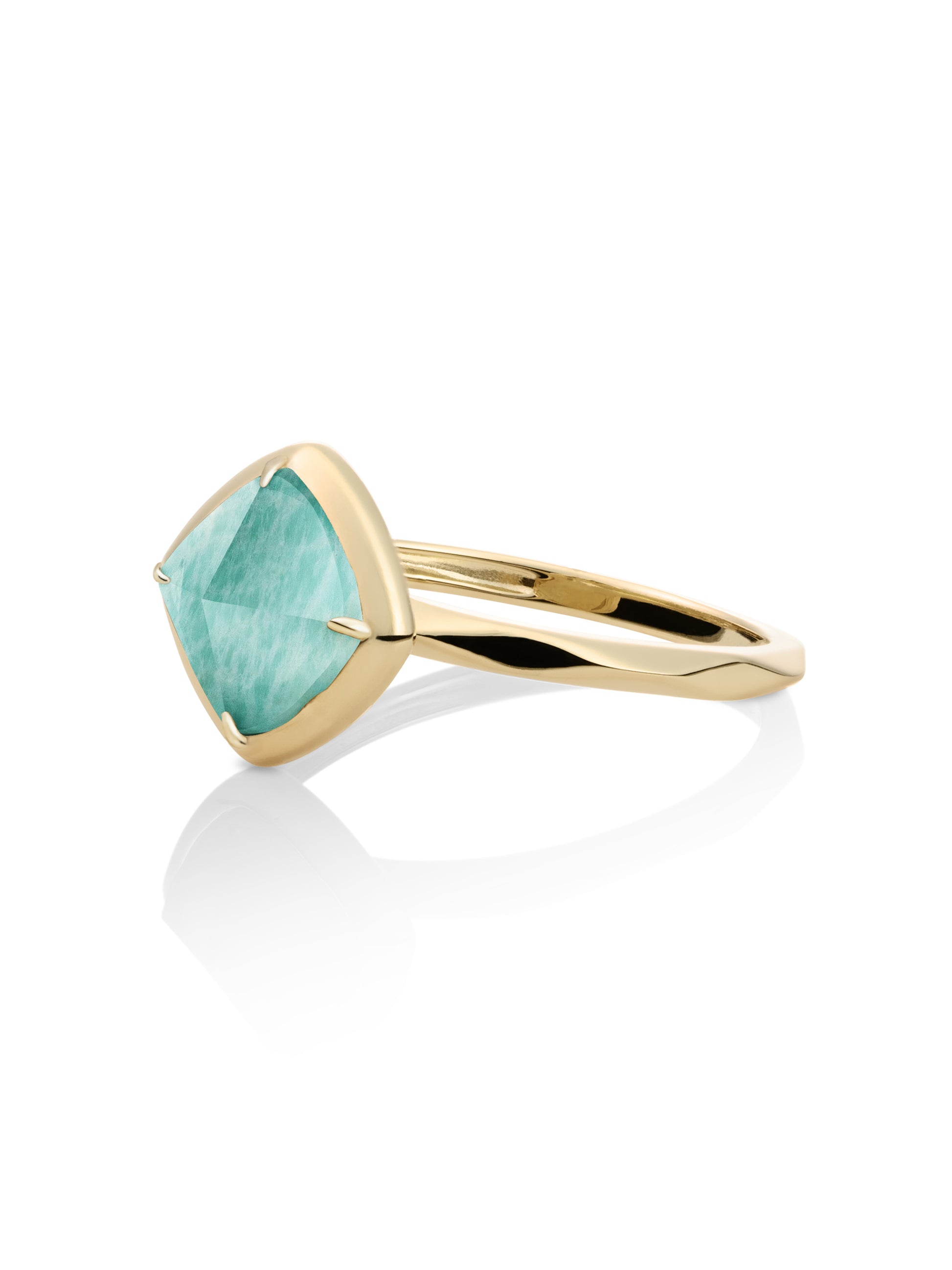 Edge Ring Green Amazonite 9K Goud - 58