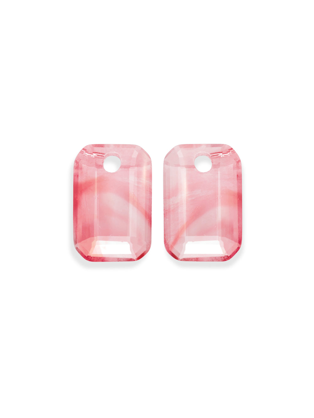 Oorbel Edelstenen Baguette Cherry Quartz - Oorbel Edelstenen Baguette Cherry Quartz