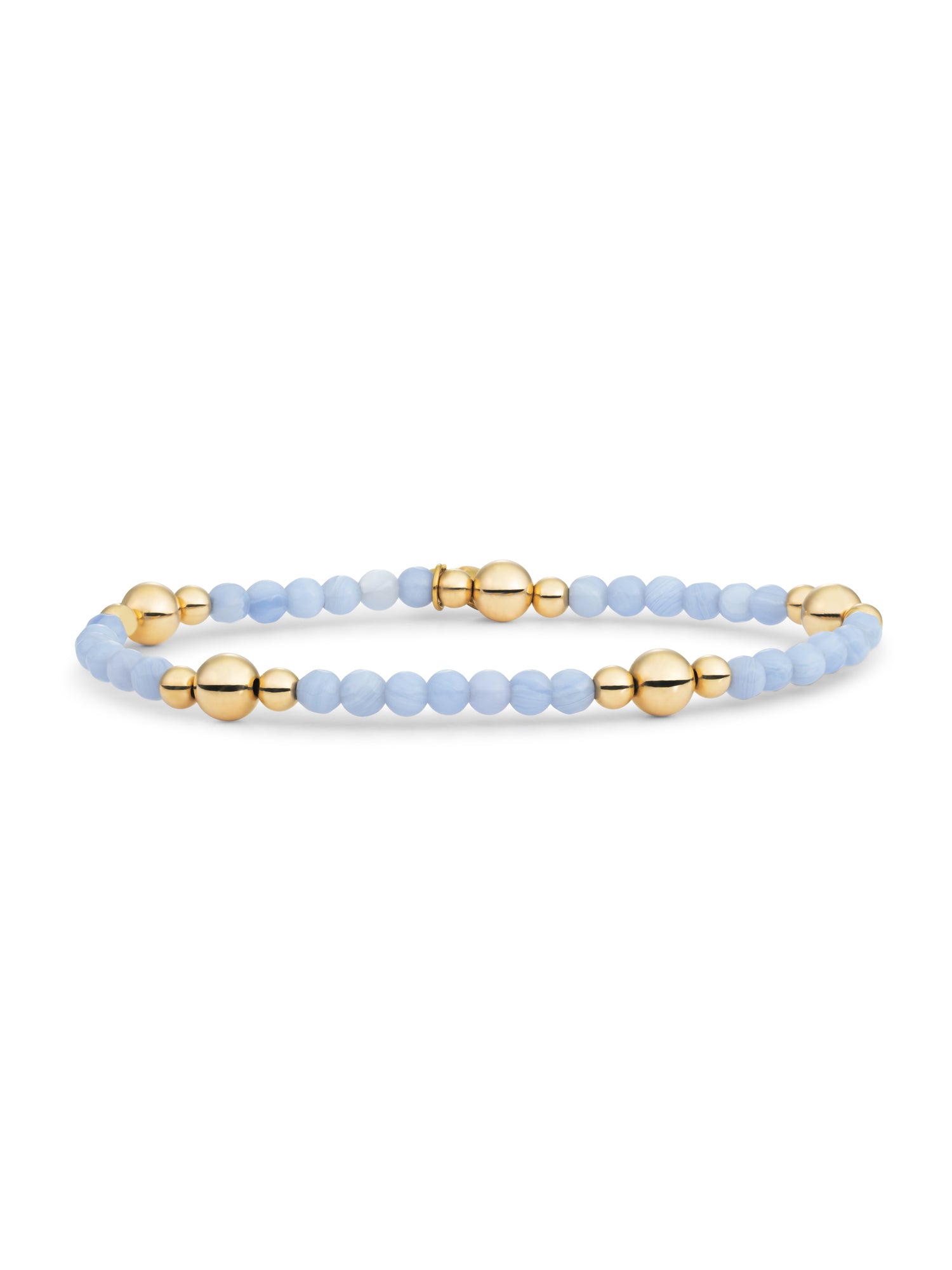 Bold Mix Armband Blue Lace Agate - Gold Plated