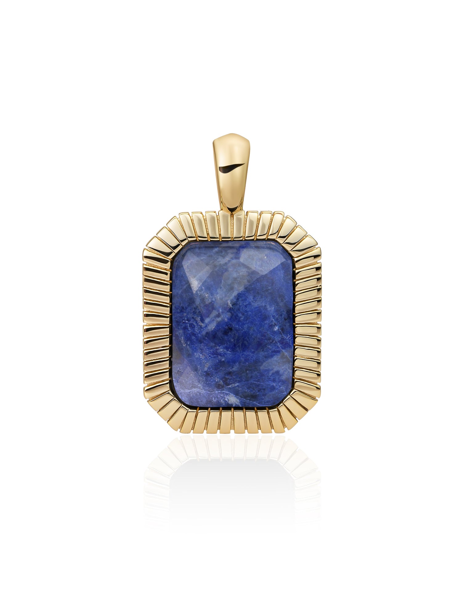 Baguette Pendant Sodalite - Gold Plated