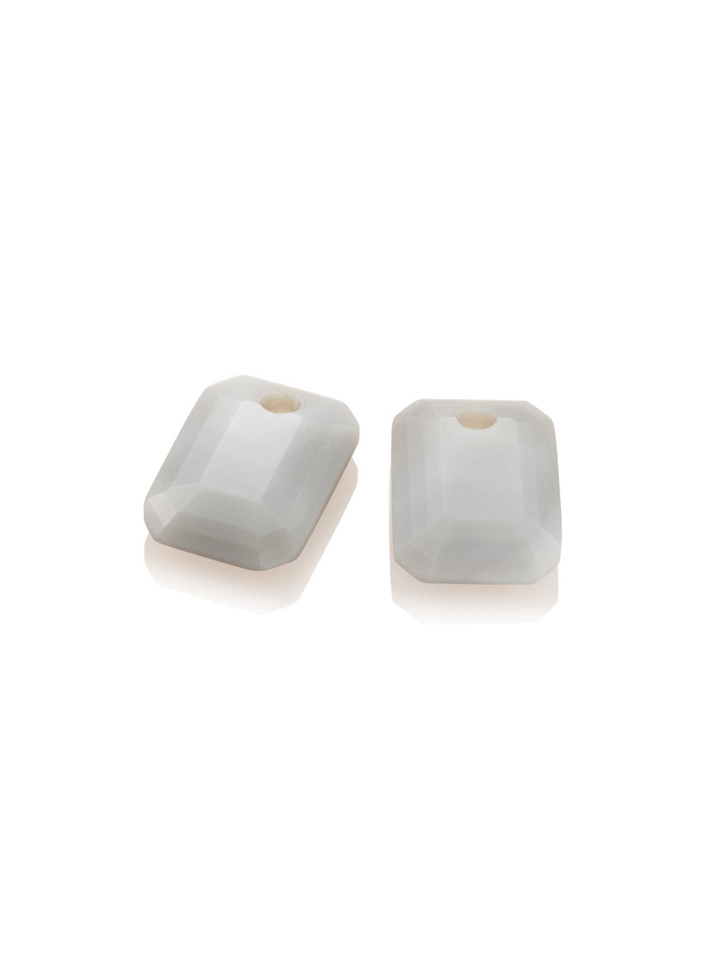 Oorbel Edelstenen Baguette Grey Agate - Oorbel Edelstenen Baguette Grey Agate