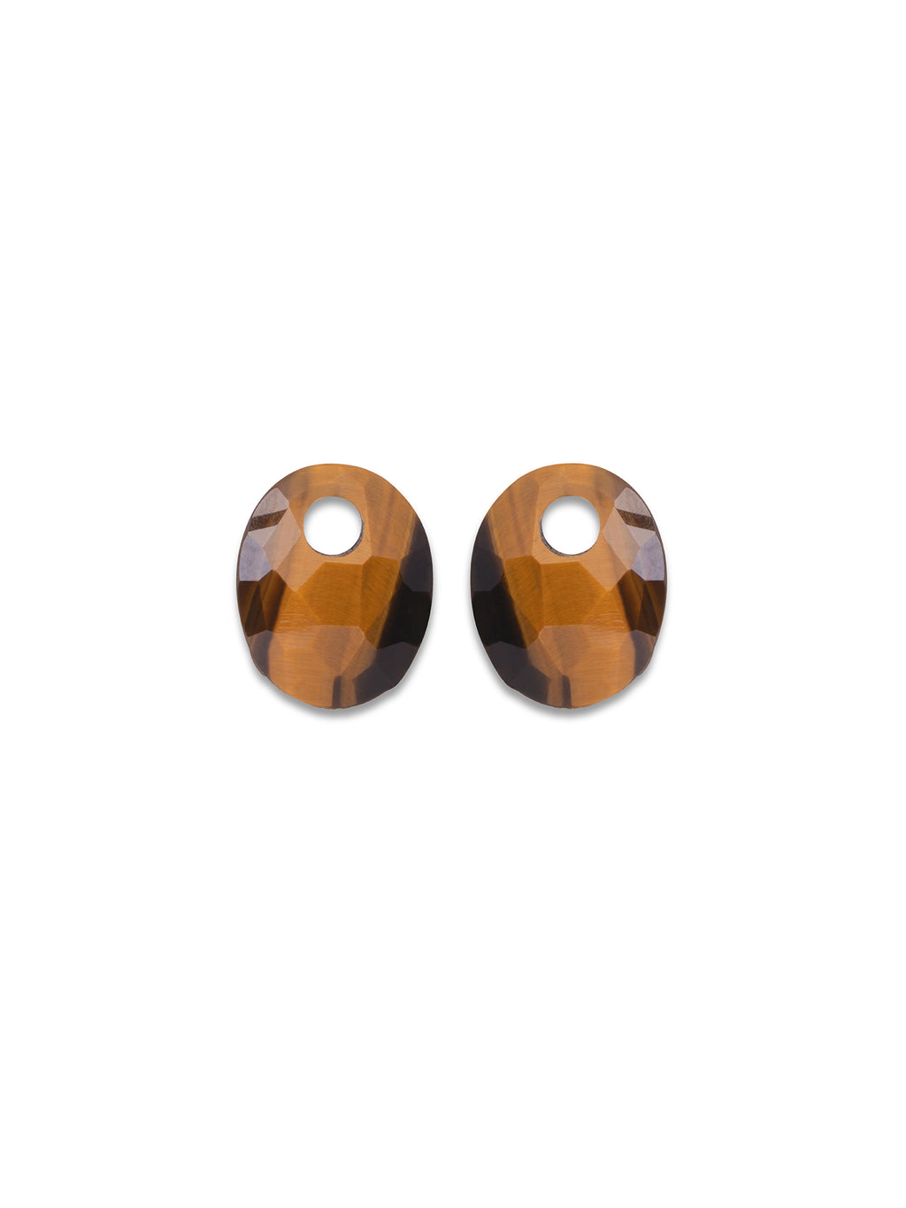 Oorbel Edelstenen Small Oval Tiger Eye - Oorbel Edelstenen Small Oval Tiger Eye