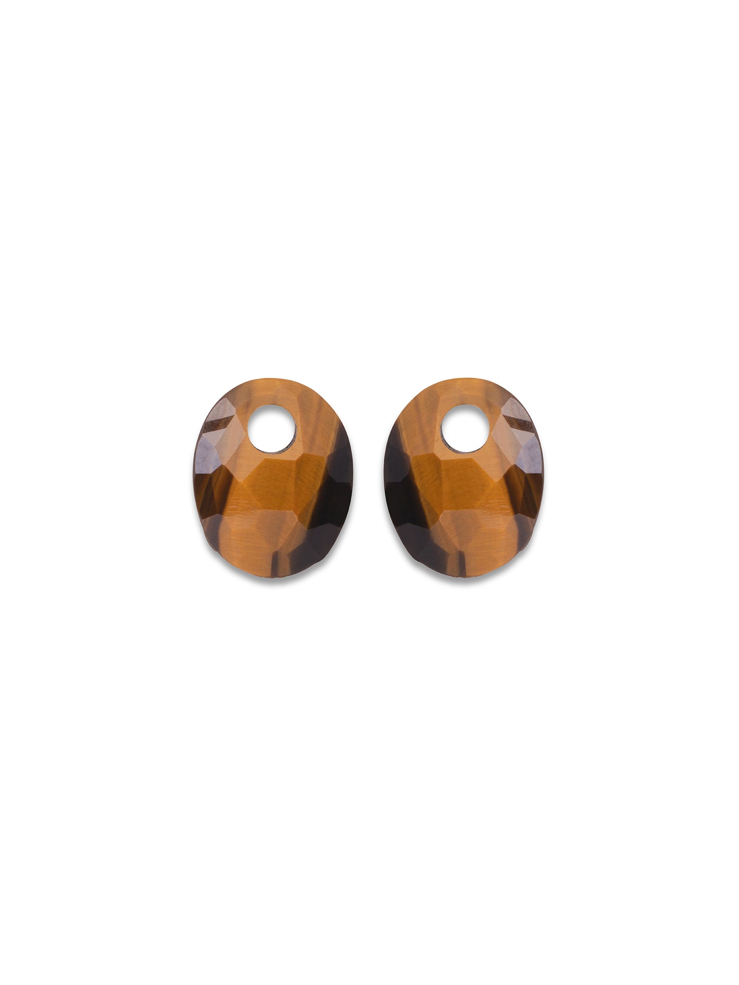 Oorbel Edelstenen Small Oval Tiger Eye - Oorbel Edelstenen Small Oval Tiger Eye