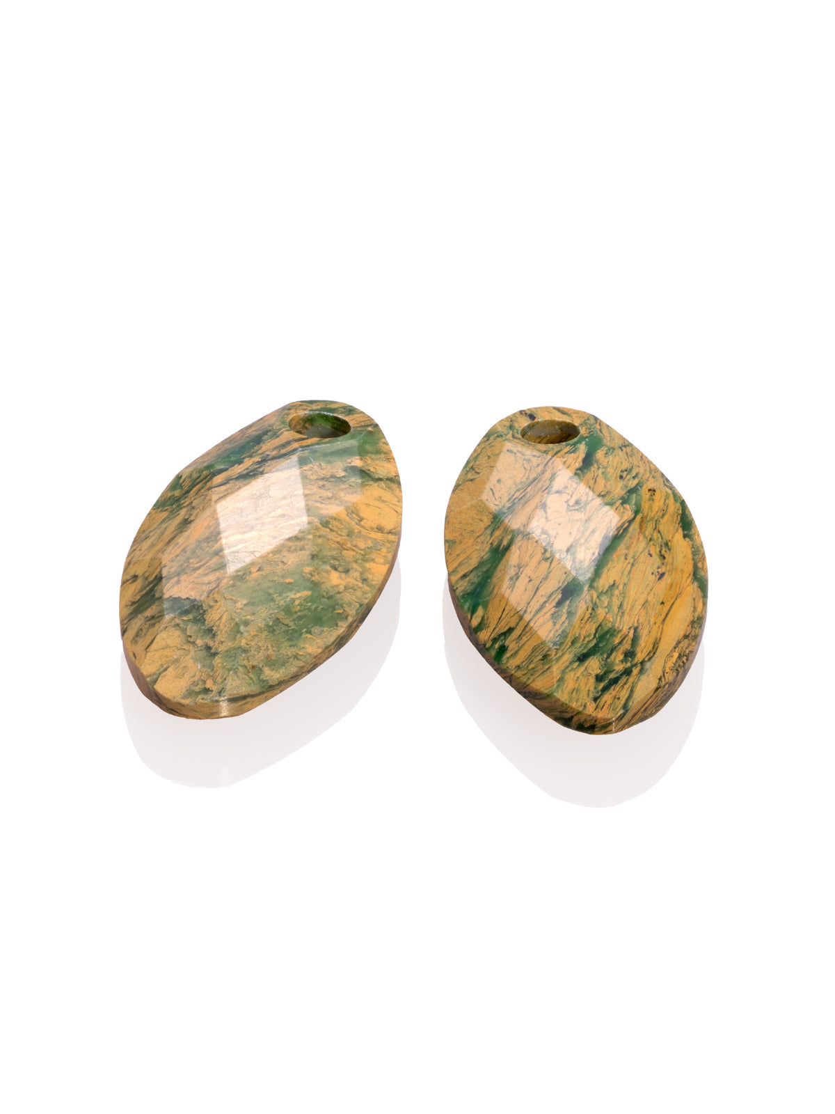 Oorbel Edelstenen Hidden Gem Leaf Ya’an Green Jade - Oorbel Edelstenen Hidden Gem Leaf Ya’an Green Jade