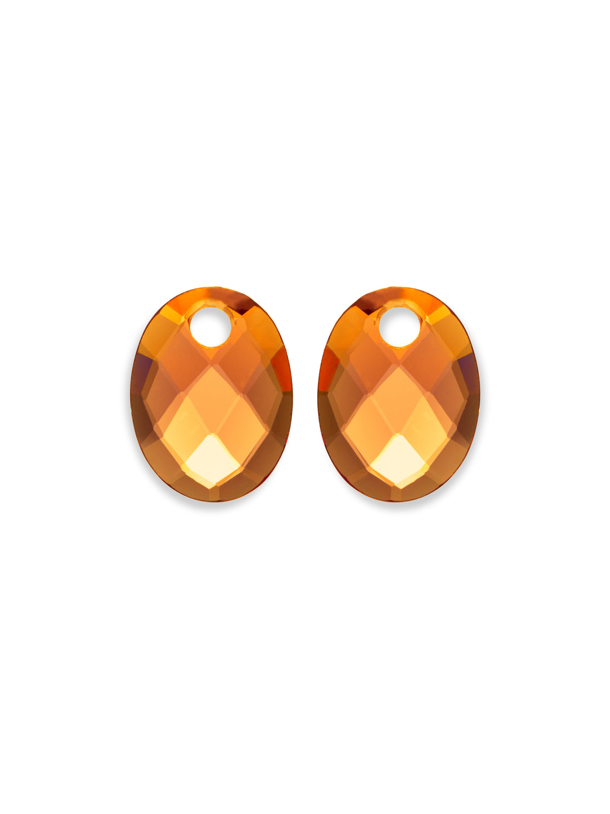 Oorbel Edelstenen Medium Oval Citrine Quartz - Oorbel Edelstenen Medium Oval Citrine Quartz