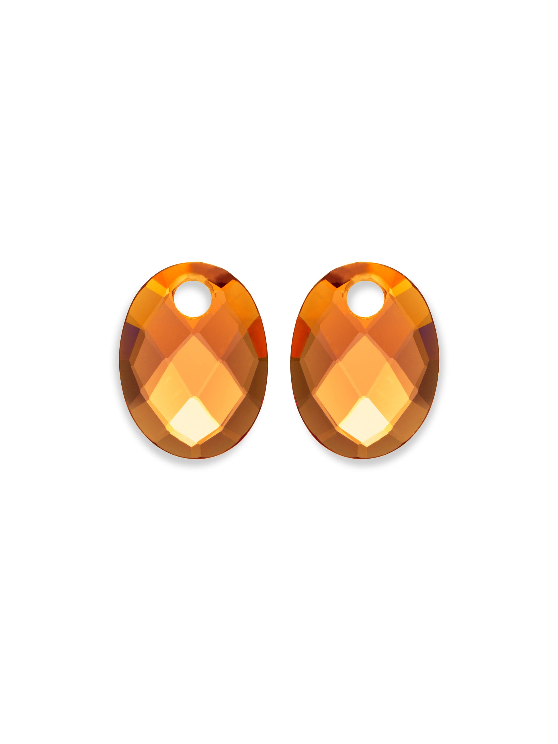 Oorbel Edelstenen Medium Oval Citrine Quartz - Oorbel Edelstenen Medium Oval Citrine Quartz