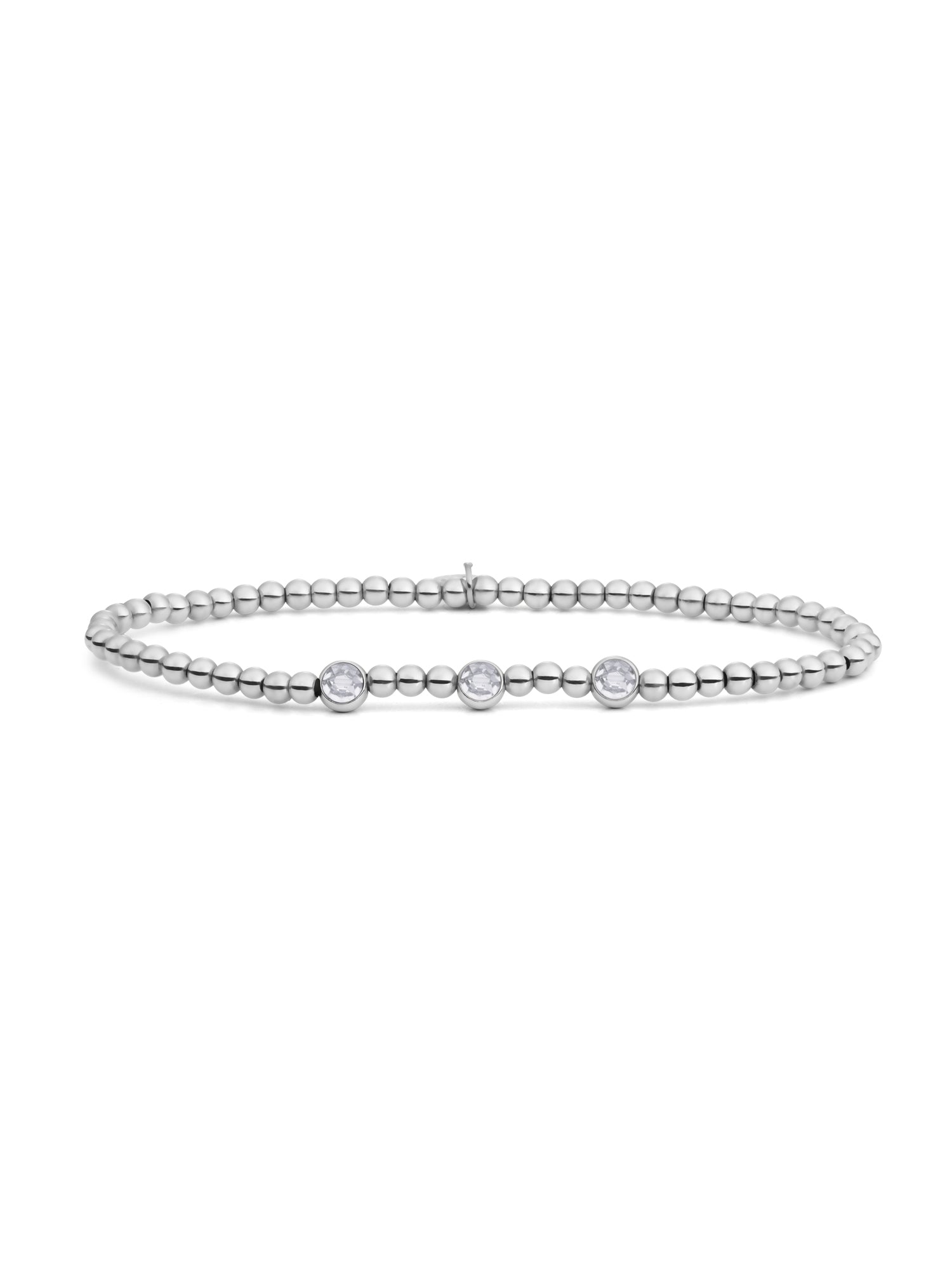 Zirconia Armband - Rhodium Plated