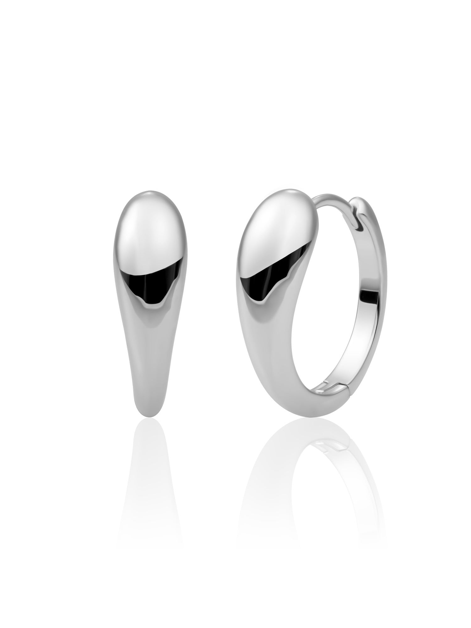 Bold Fuse Creolen - Rhodium Plated