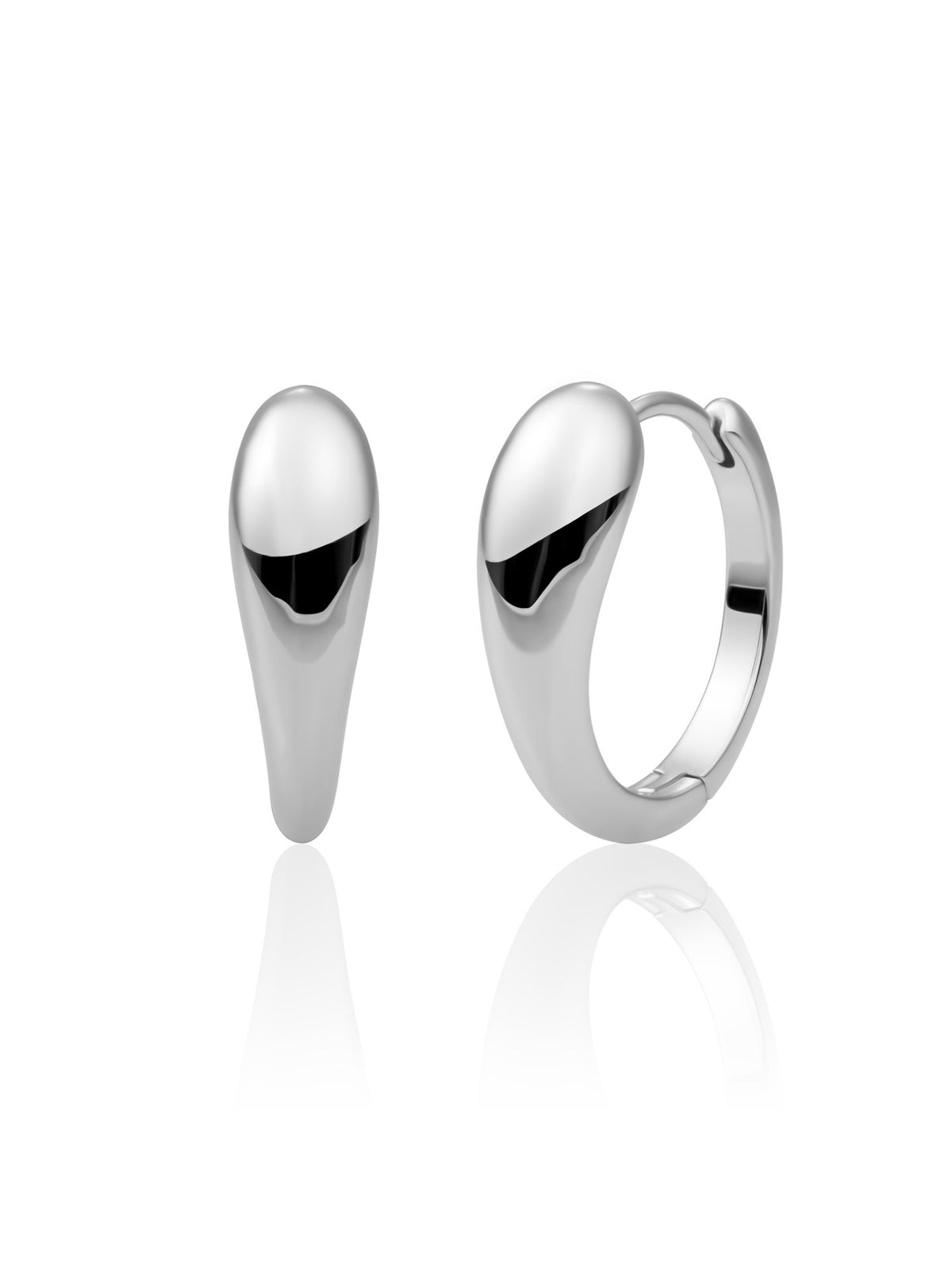 Bold Fuse Creolen - Rhodium Plated