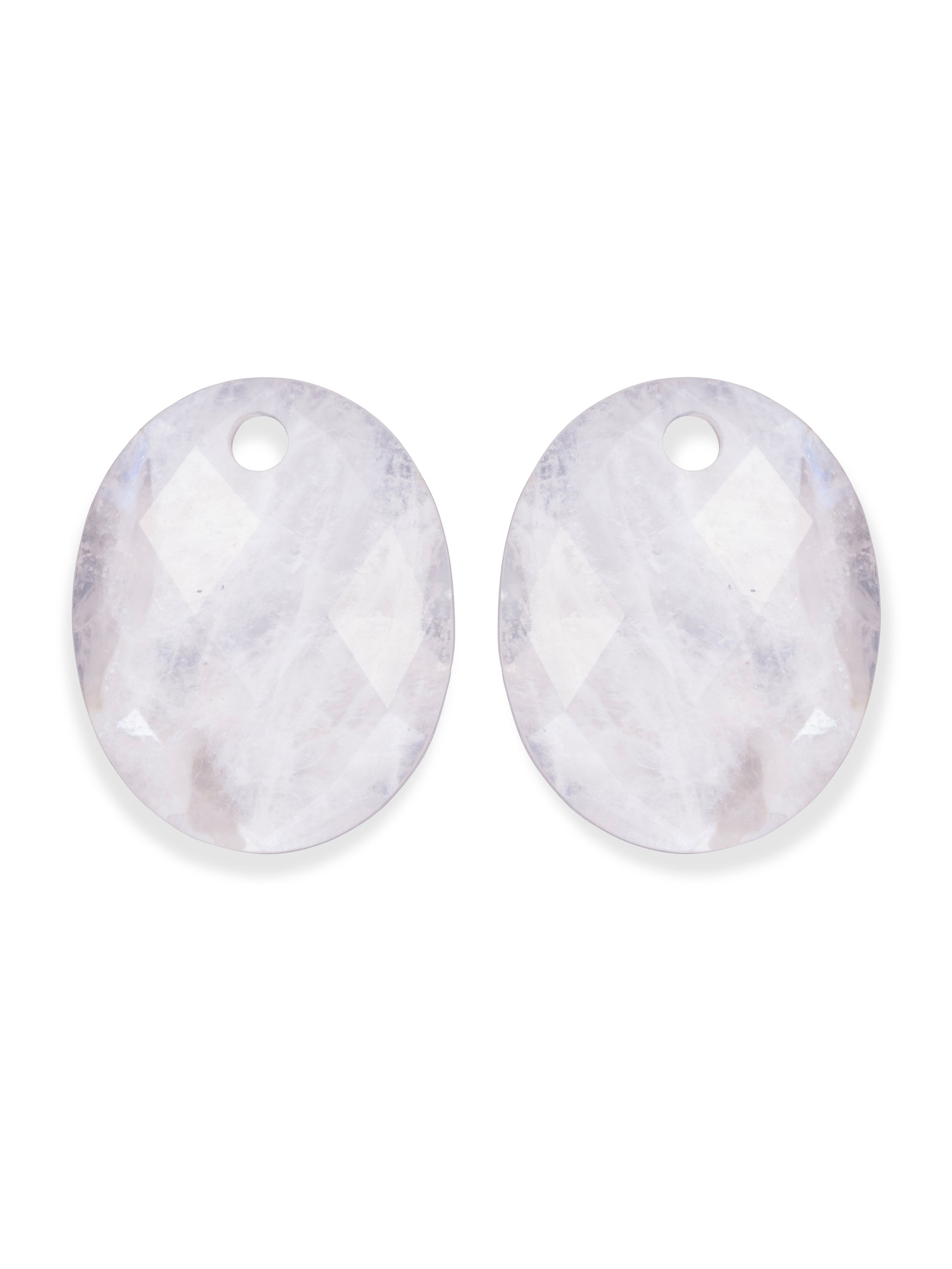 Oorbel Edelstenen Large Oval Moonstone - Oorbel Edelstenen Large Oval Moonstone