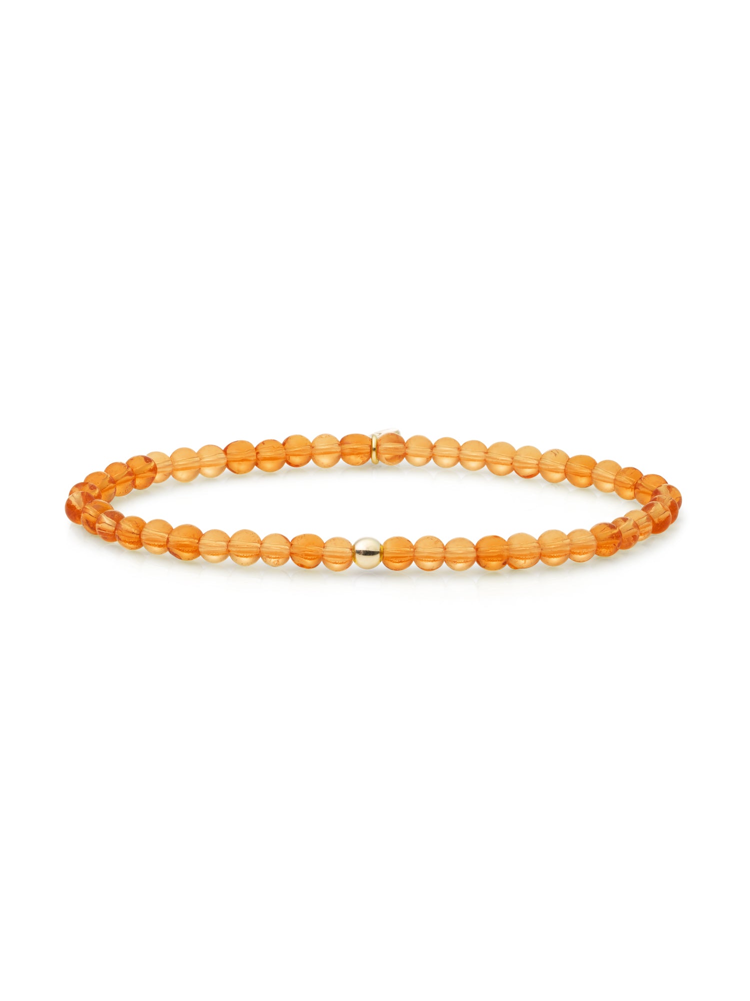 Saturn Armband Small Citrine Quartz - Gold Plated