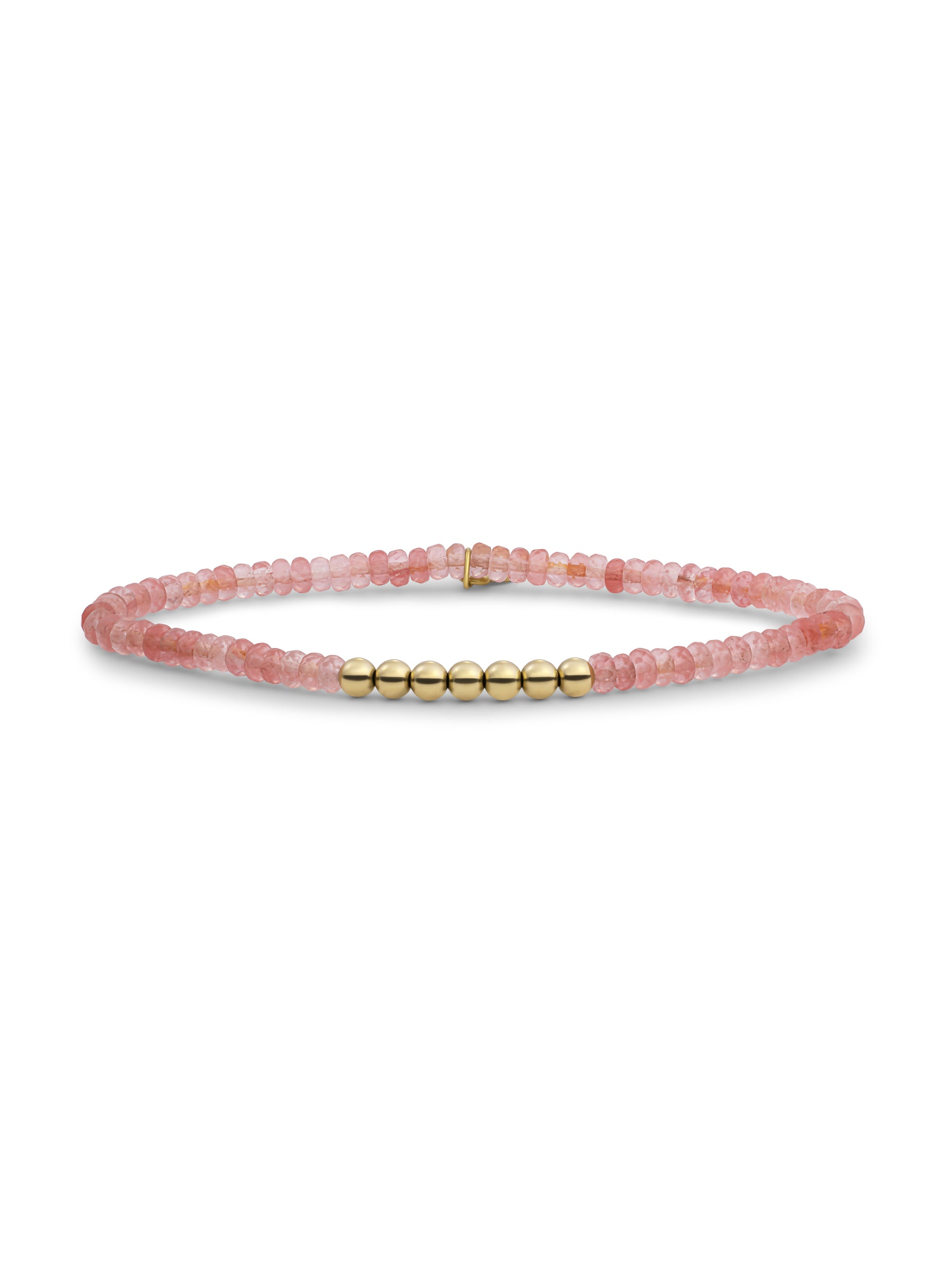 Reverse Universe Armband Cherry Quartz - Gold Plated