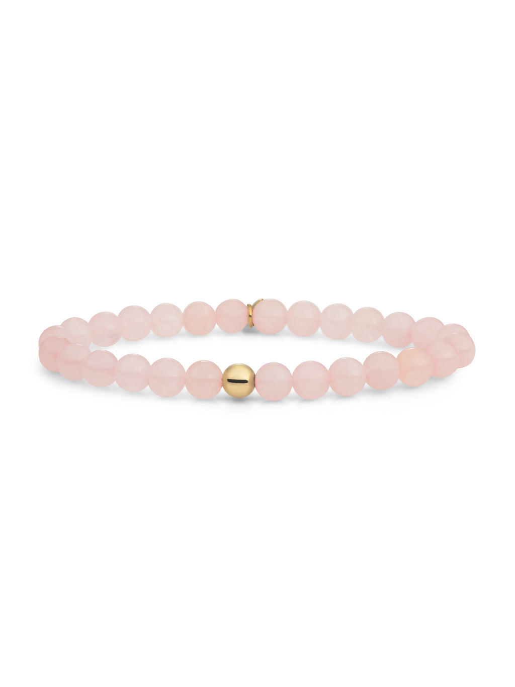 Saturn Armband Large Rose Quartz - Gold Plated