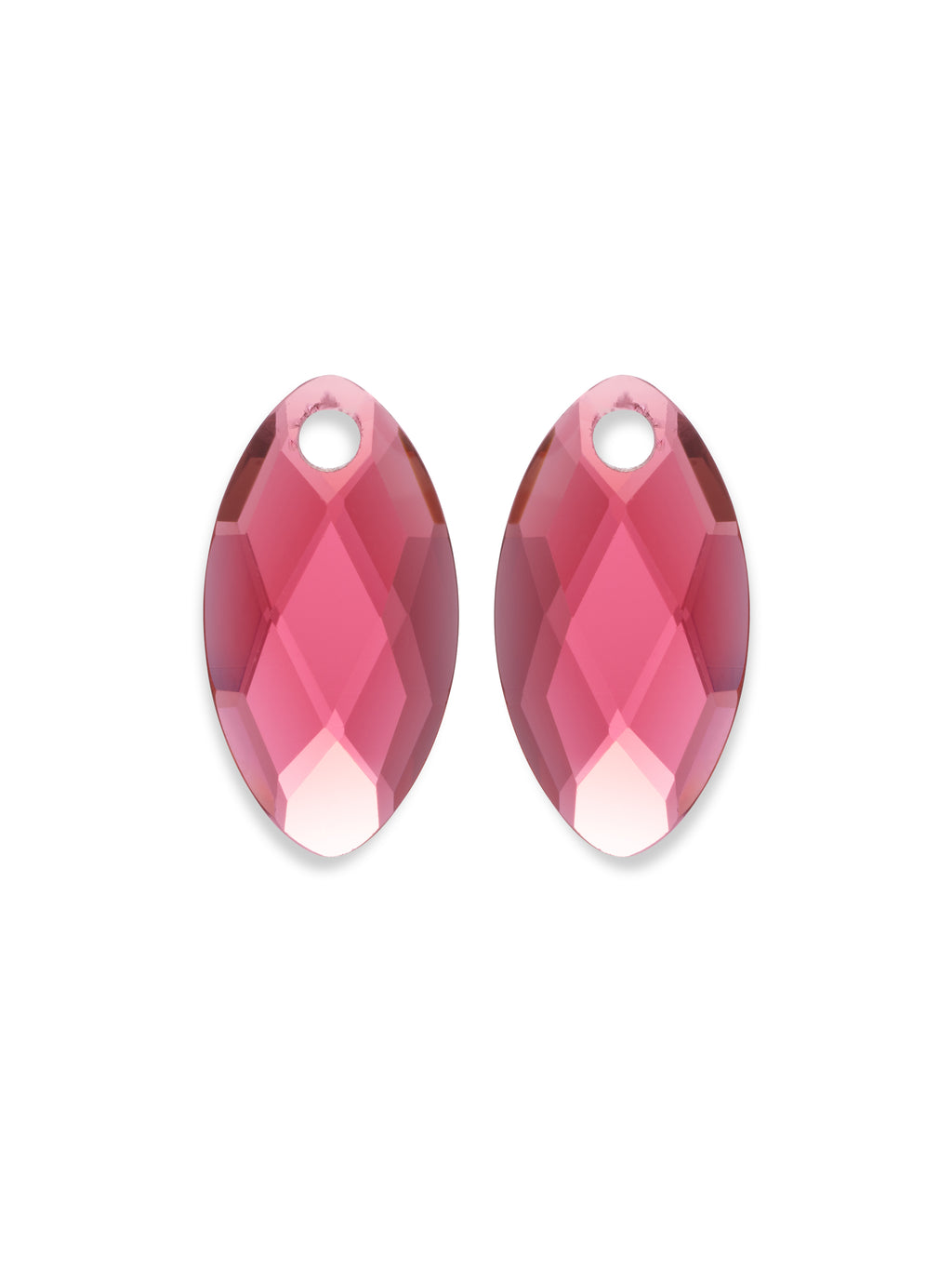 Oorbel Edelstenen Leaf Fuchsia Quartz - Oorbel Edelstenen Leaf Fuchsia Quartz