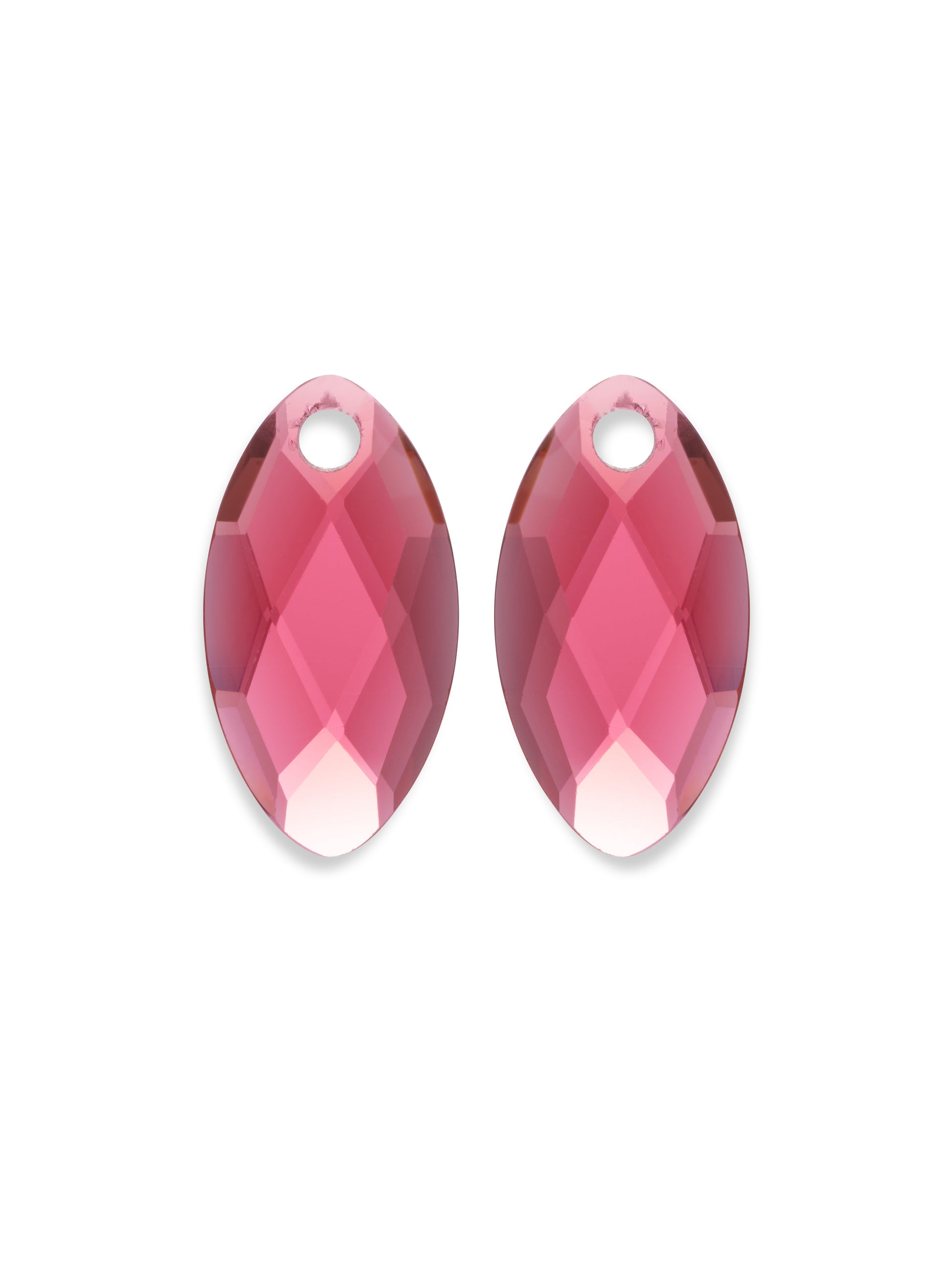 Oorbel Edelstenen Leaf Fuchsia Quartz - Oorbel Edelstenen Leaf Fuchsia Quartz