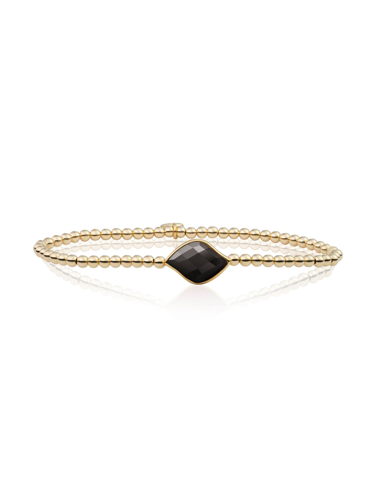 Blossom Armband Onyx - Gold Plated