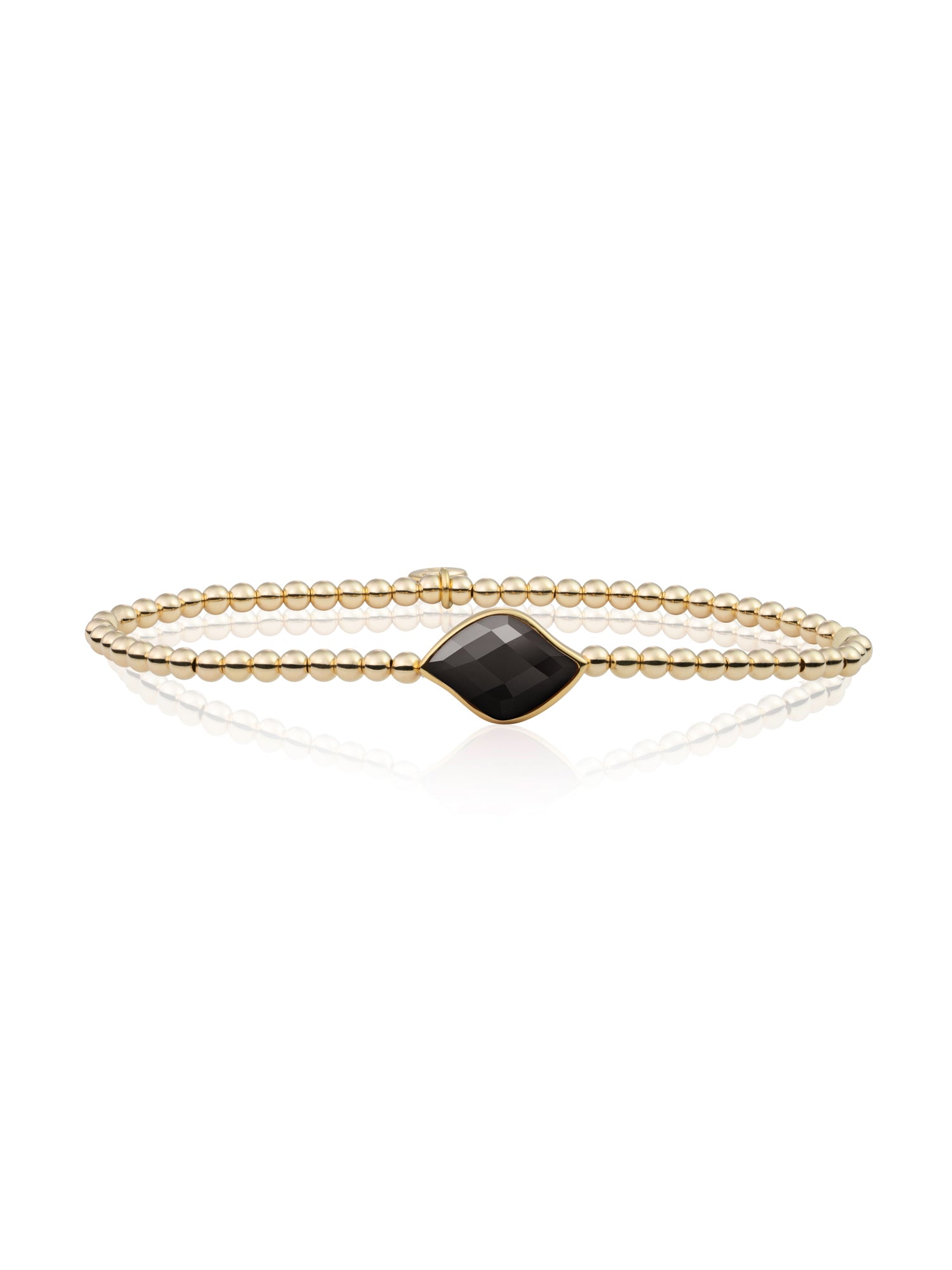 Blossom Armband Onyx - Gold Plated