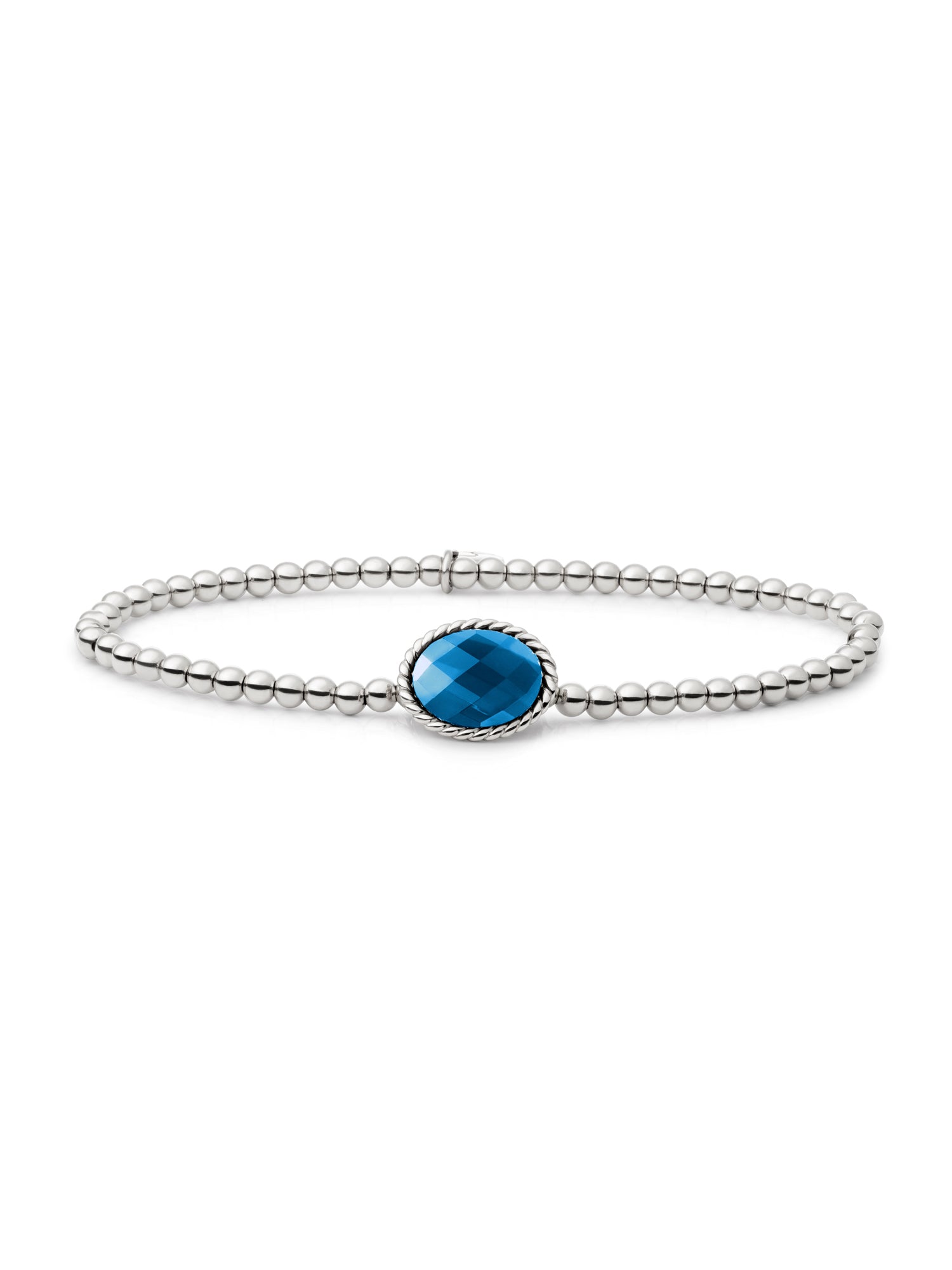 Twist Armband Topaz Quartz - Rhodium Plated