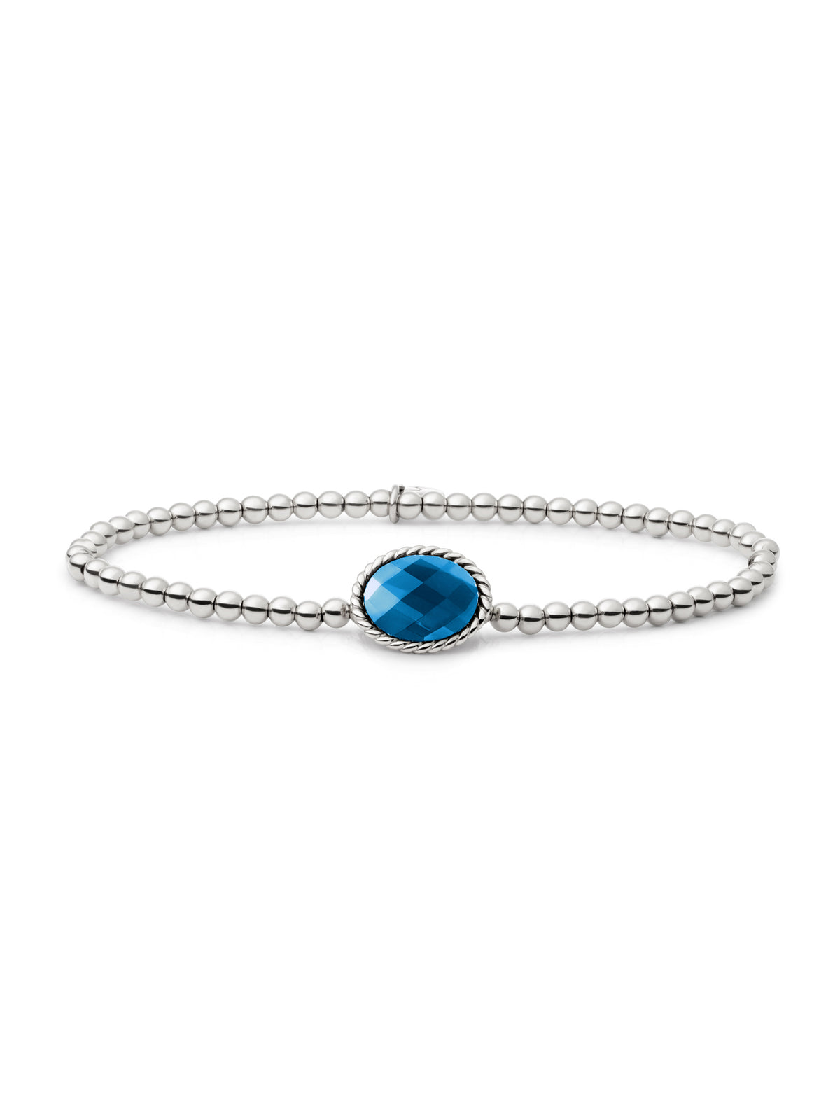 Twist Armband Topaz Quartz - Rhodium Plated