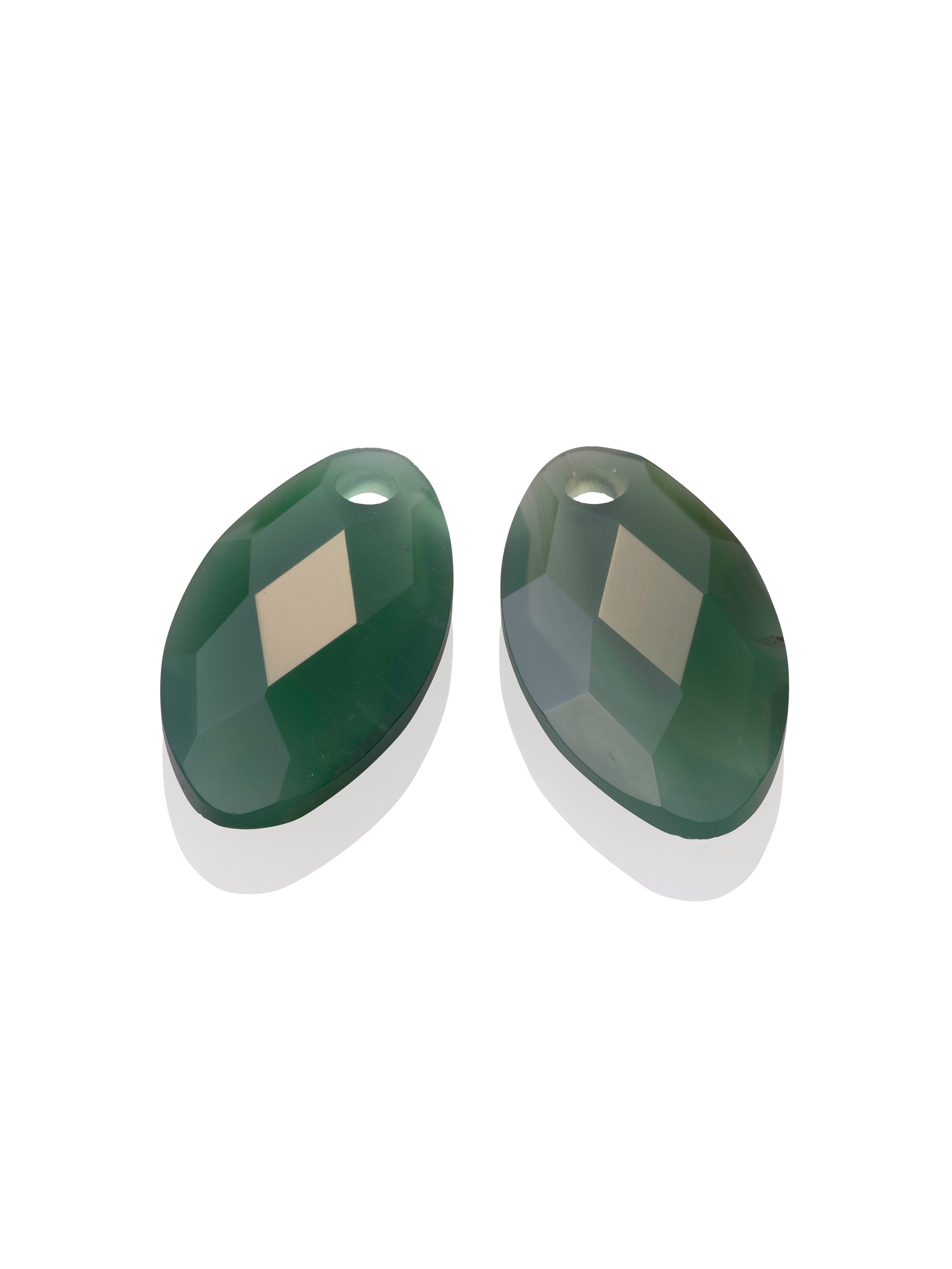Oorbel Edelstenen Leaf Green Onyx - Oorbel Edelstenen Leaf Green Onyx